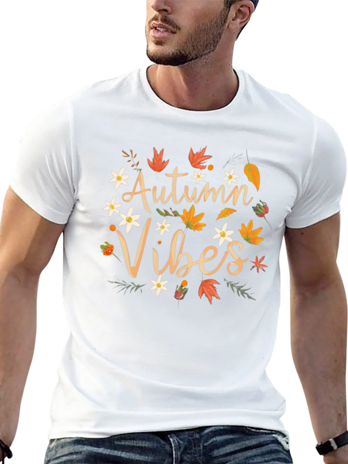 Autumn Vibes Graphic Tee - Fall Season Shirt