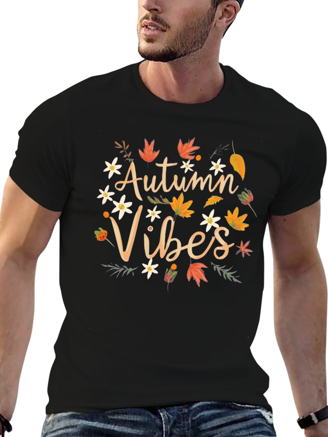 Autumn Vibes Graphic Tee - Fall Season Shirt