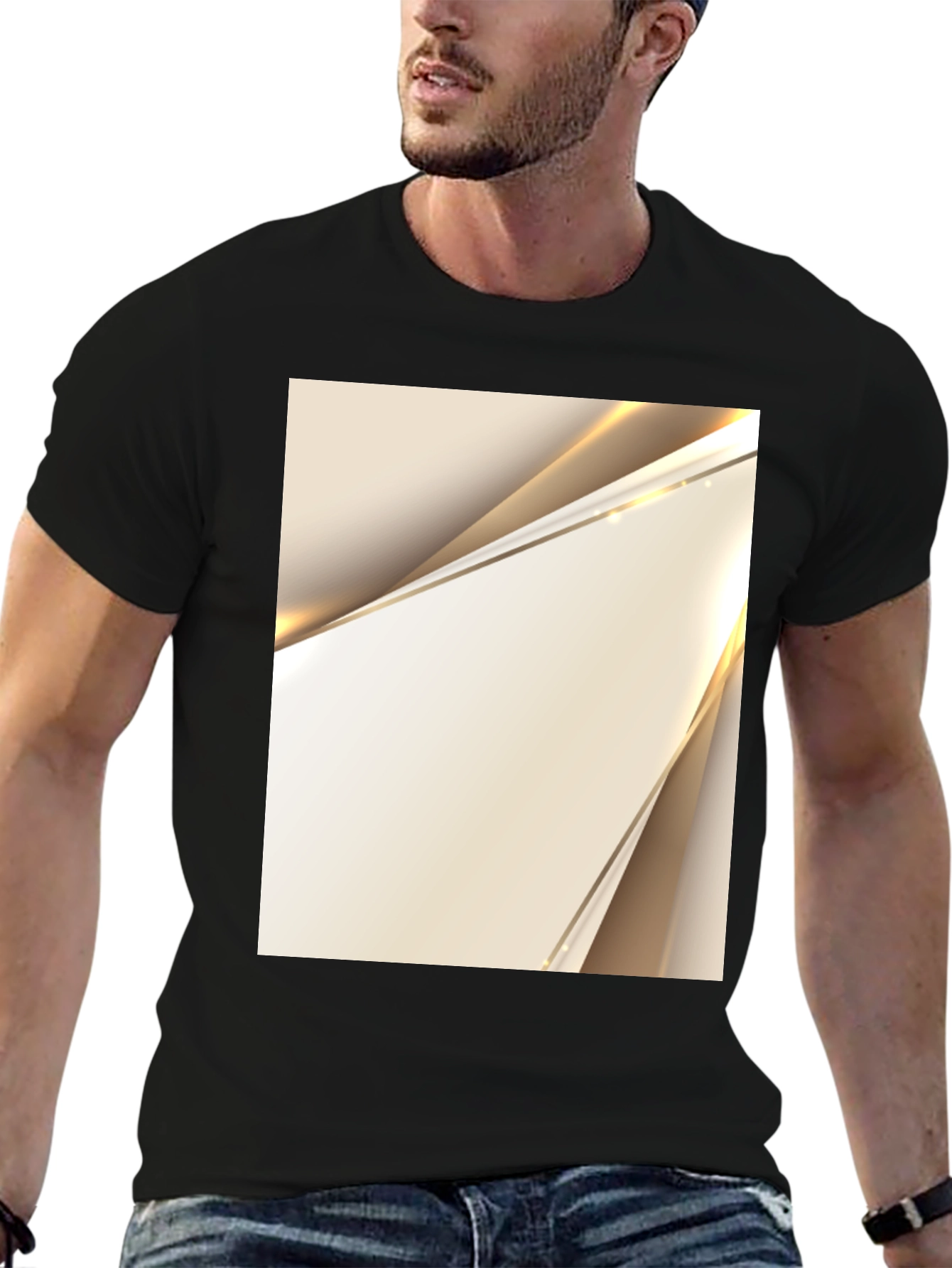 Modern Abstract Art Black T-Shirt