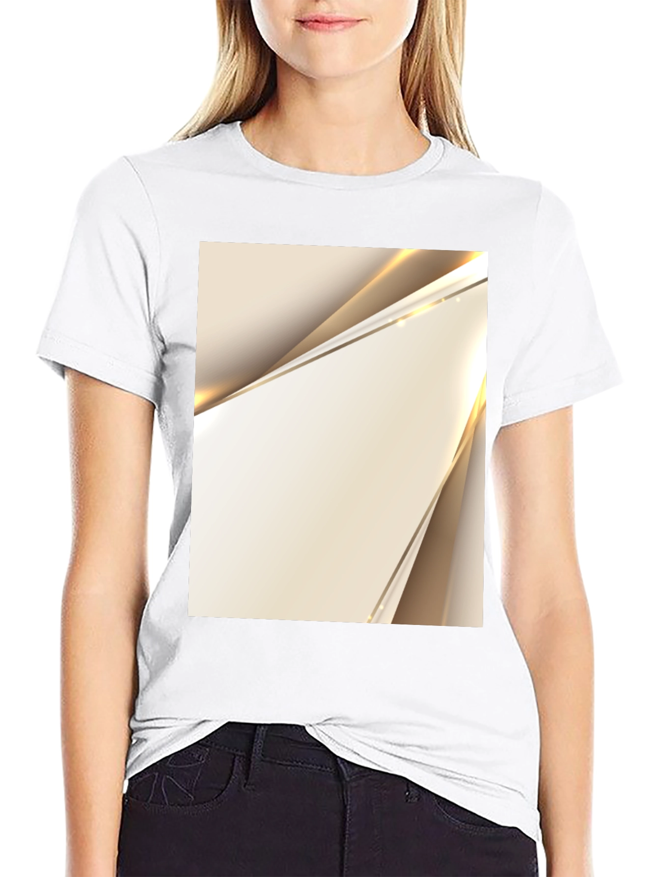 Modern Abstract Art Black T-Shirt