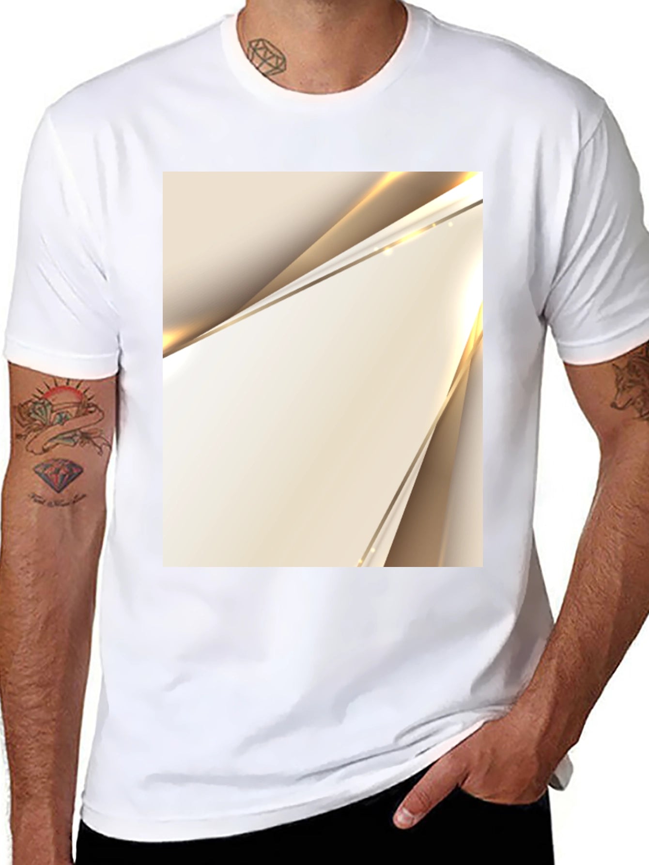 Modern Abstract Art Black T-Shirt