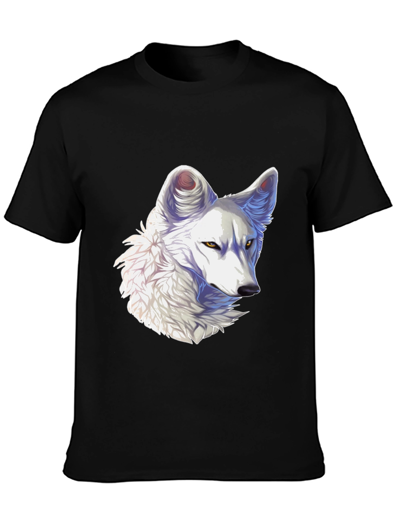 Arctic Wolf Graphic Tee - Black Cotton Blend
