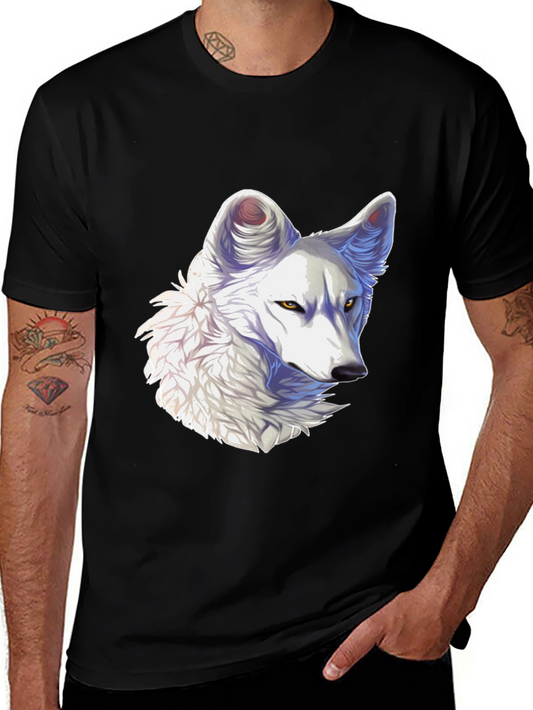 Arctic Wolf Graphic Tee - Black Cotton Blend