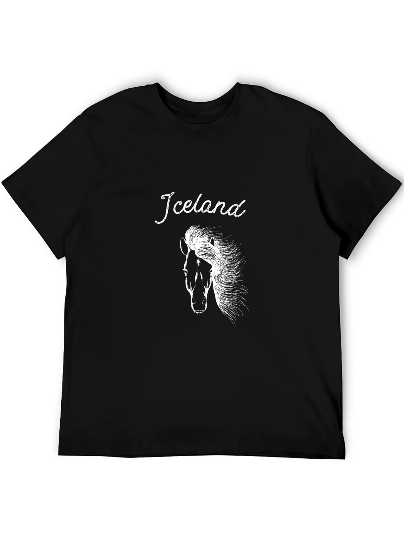 Icelandic Horse Graphic Tee - Stylish Black T-Shirt