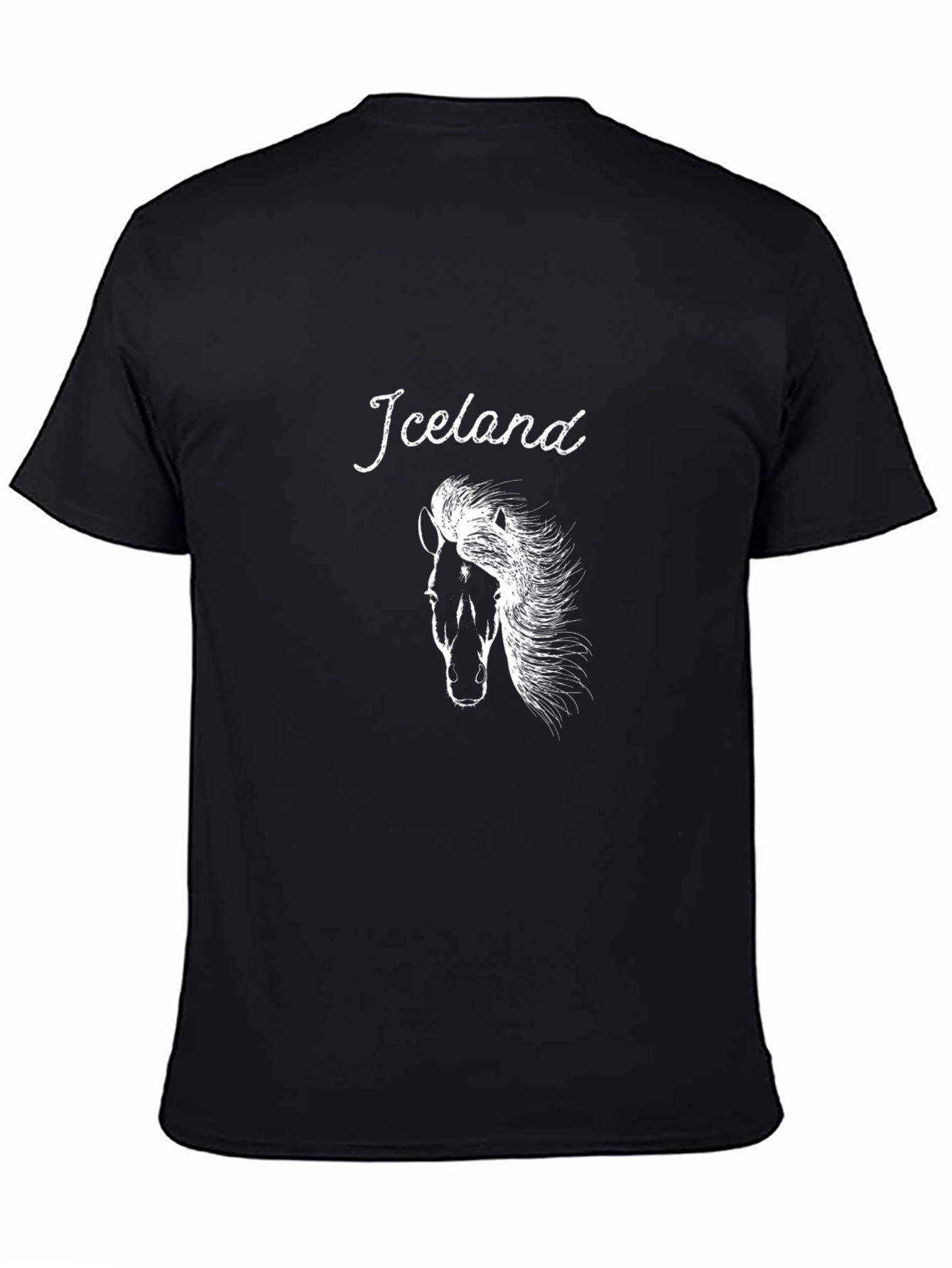 Icelandic Horse Graphic Tee - Stylish Black T-Shirt