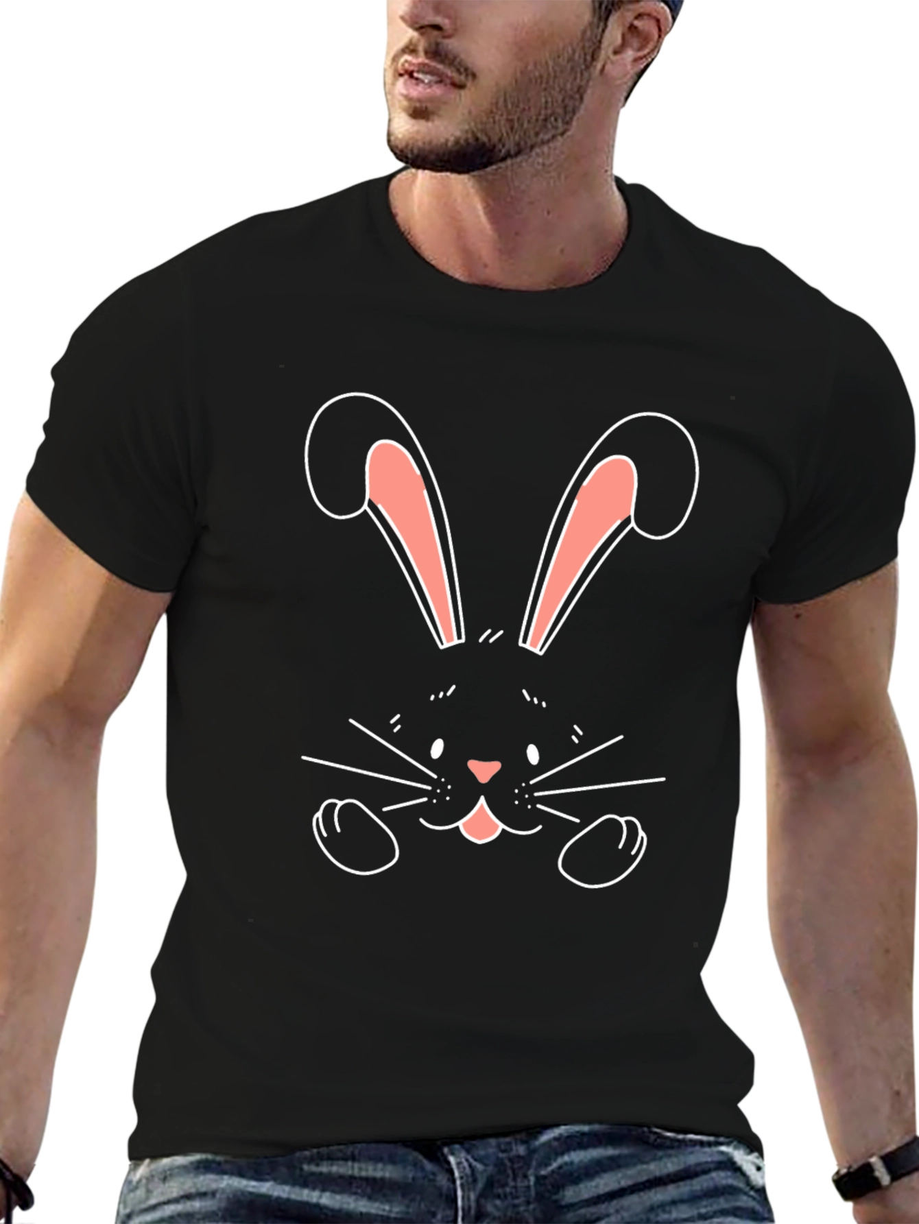 Funny Easter Bunny T-Shirt - Black