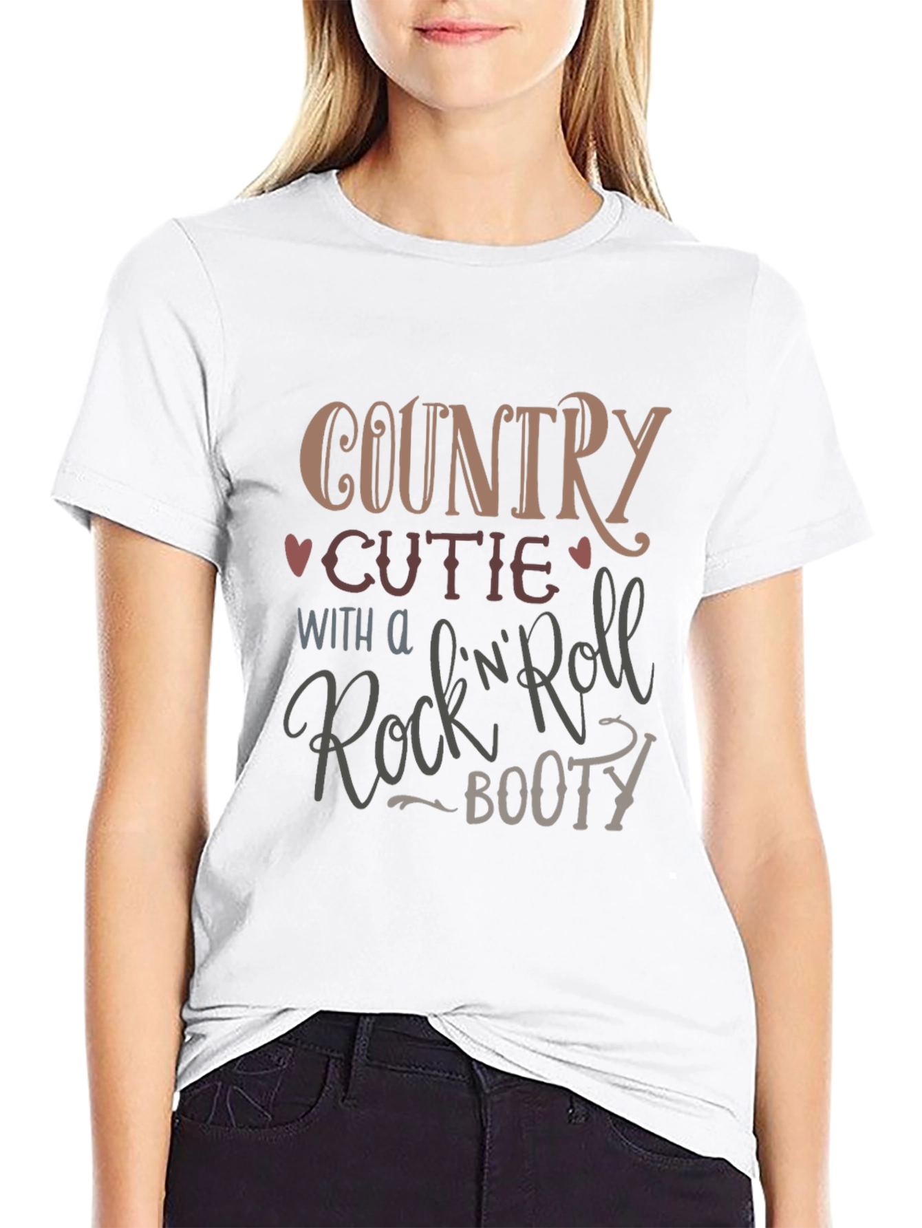 Country Cutie Rock N Roll Booty Graphic Tee