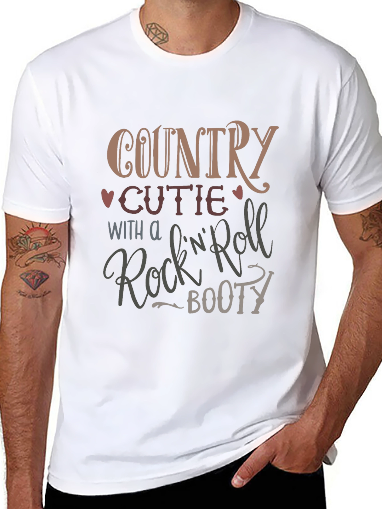 Country Cutie Rock N Roll Booty Graphic Tee