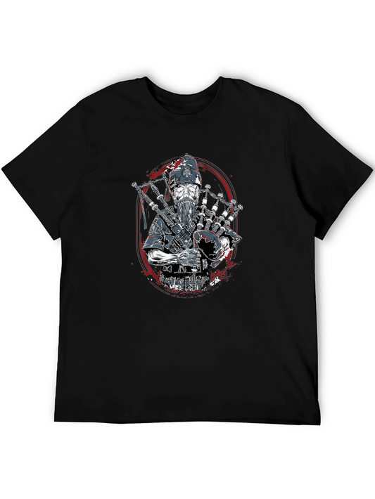 Bagpiper Skeleton T-Shirt - Black