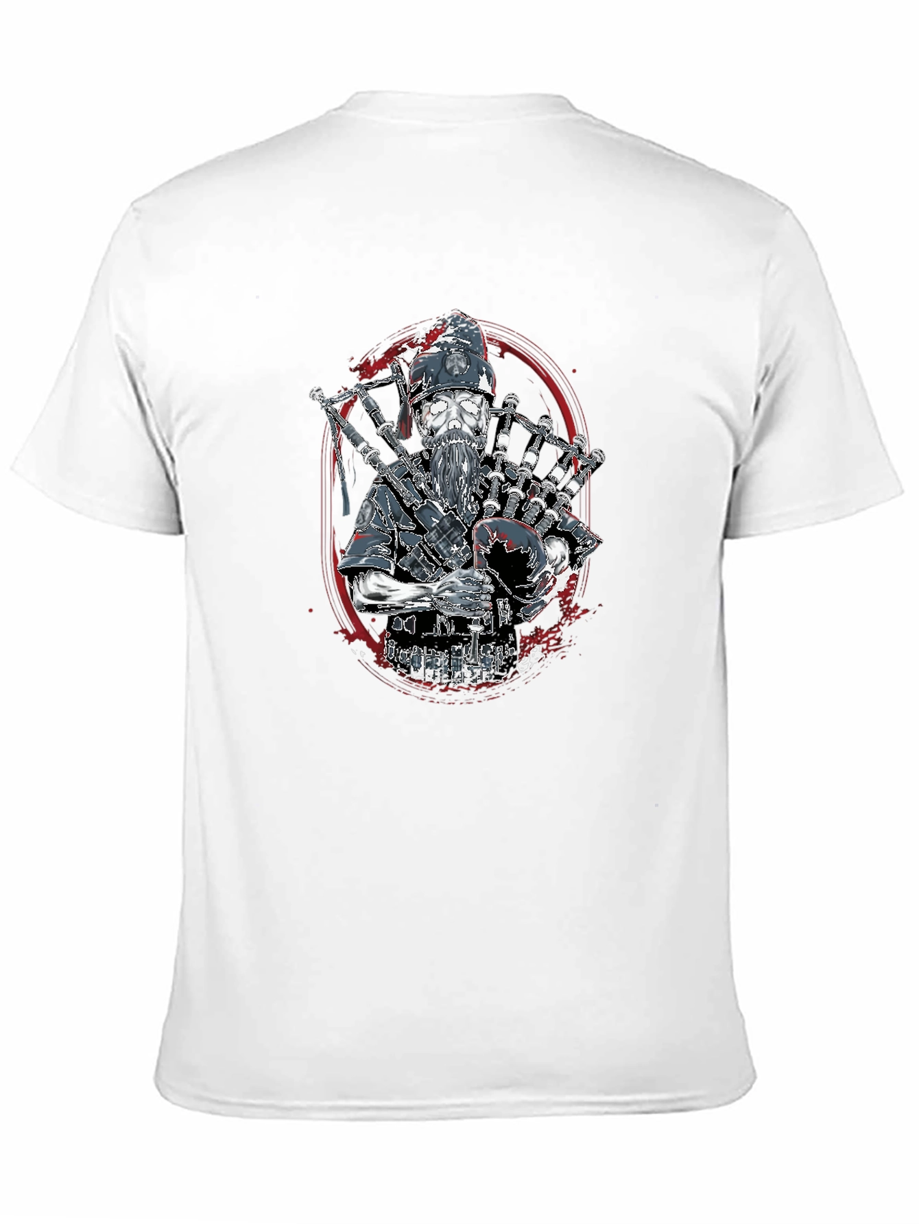 Bagpiper Skeleton T-Shirt - Black