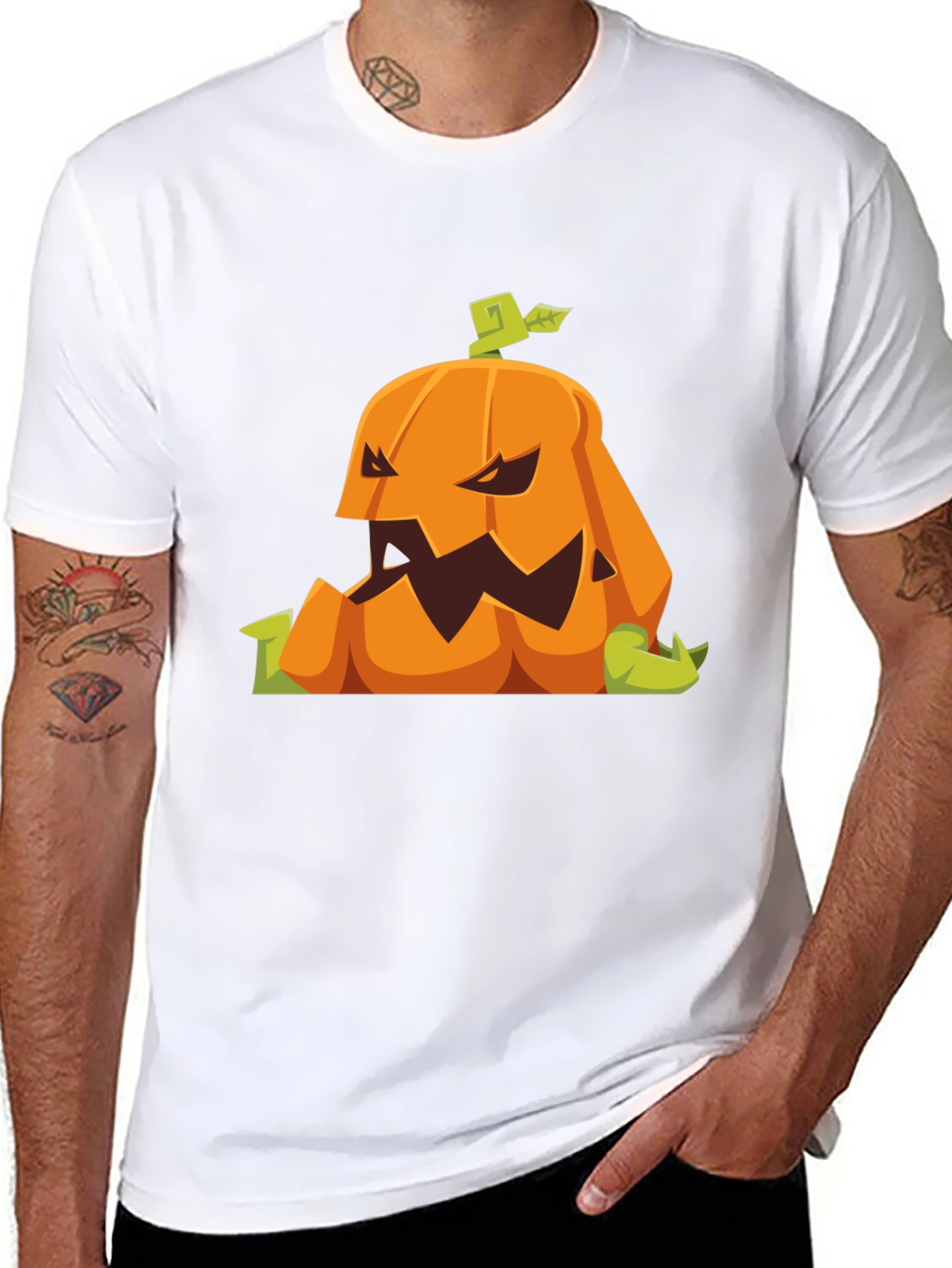 Spooky Pumpkin Graphic Tee - Halloween T-Shirt