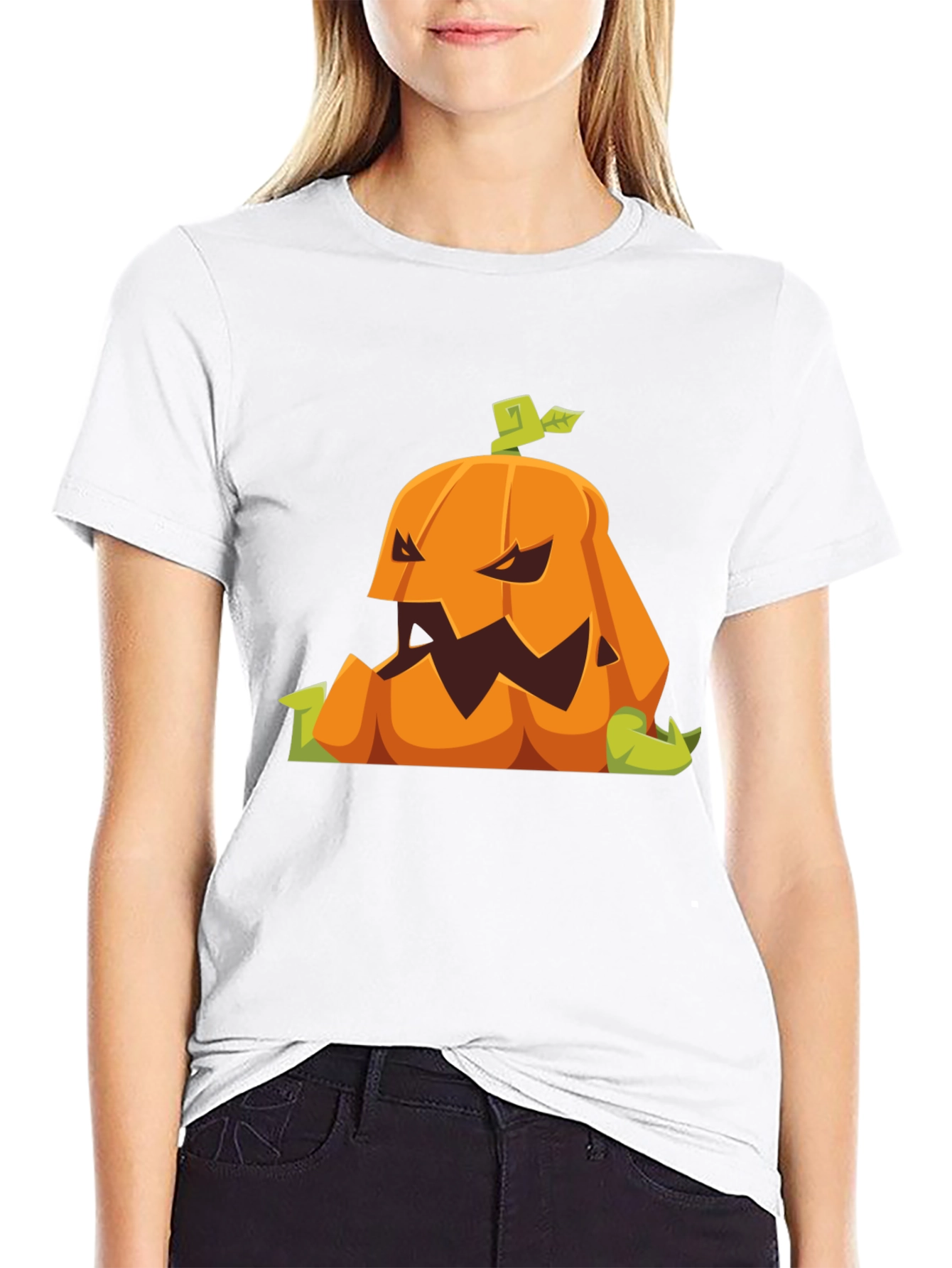 Spooky Pumpkin Graphic Tee - Halloween T-Shirt
