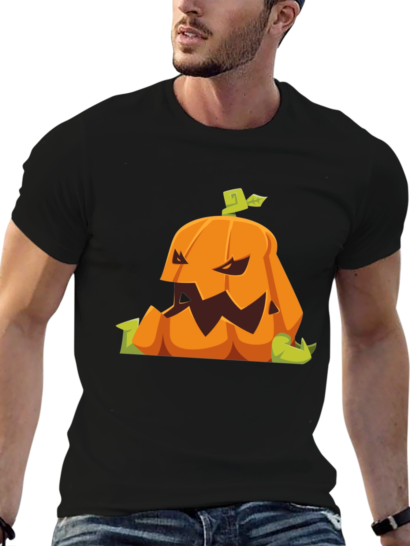 Spooky Pumpkin Graphic Tee - Halloween T-Shirt