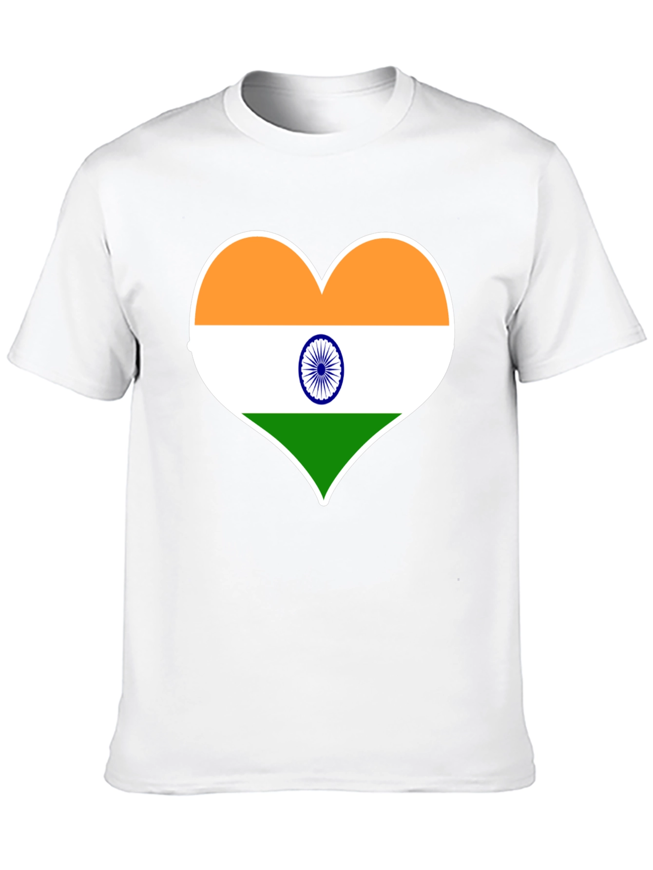 India Flag Heart T-Shirt - Show Your Patriotism!