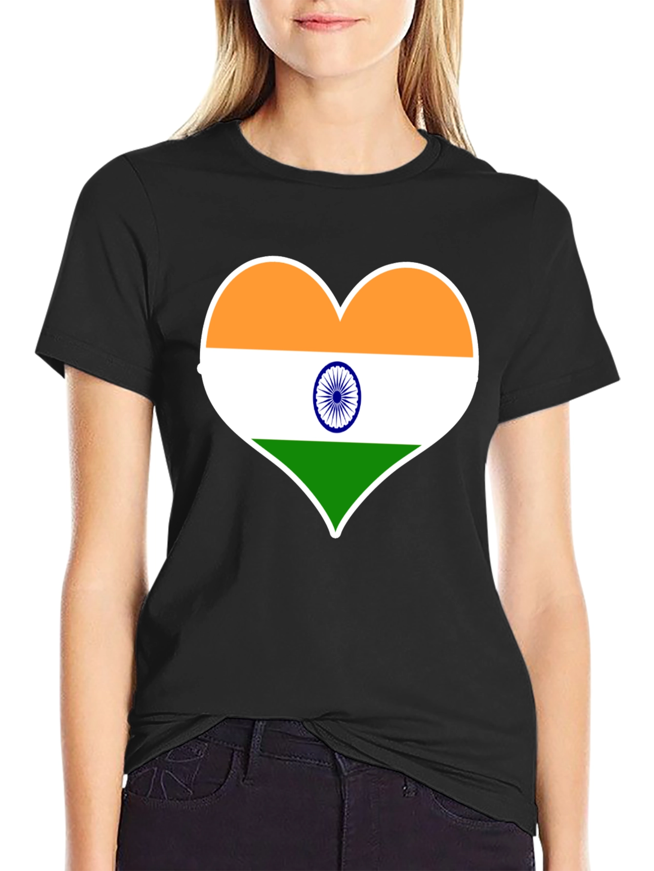 India Flag Heart T-Shirt - Show Your Patriotism!