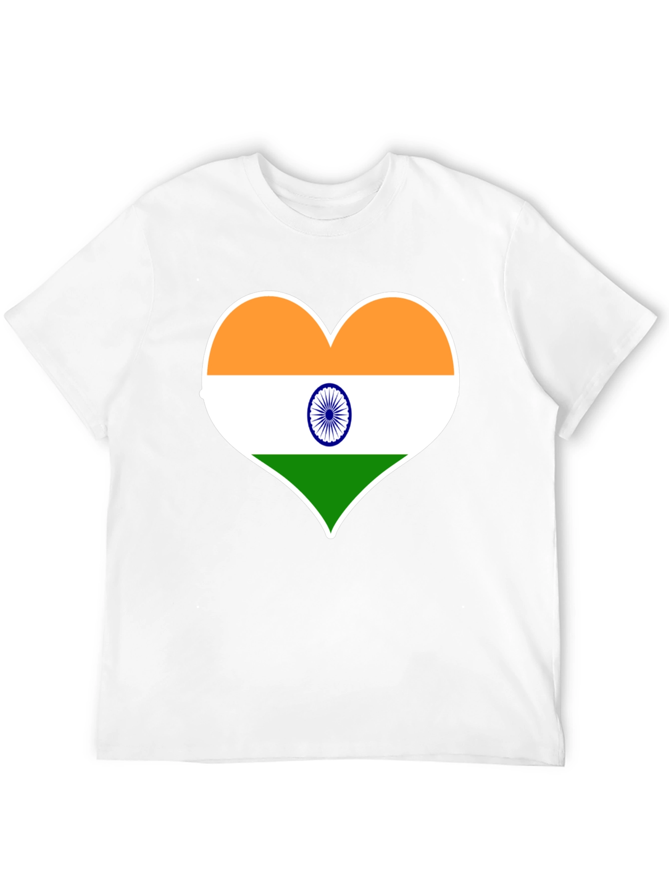 India Flag Heart T-Shirt - Show Your Patriotism!