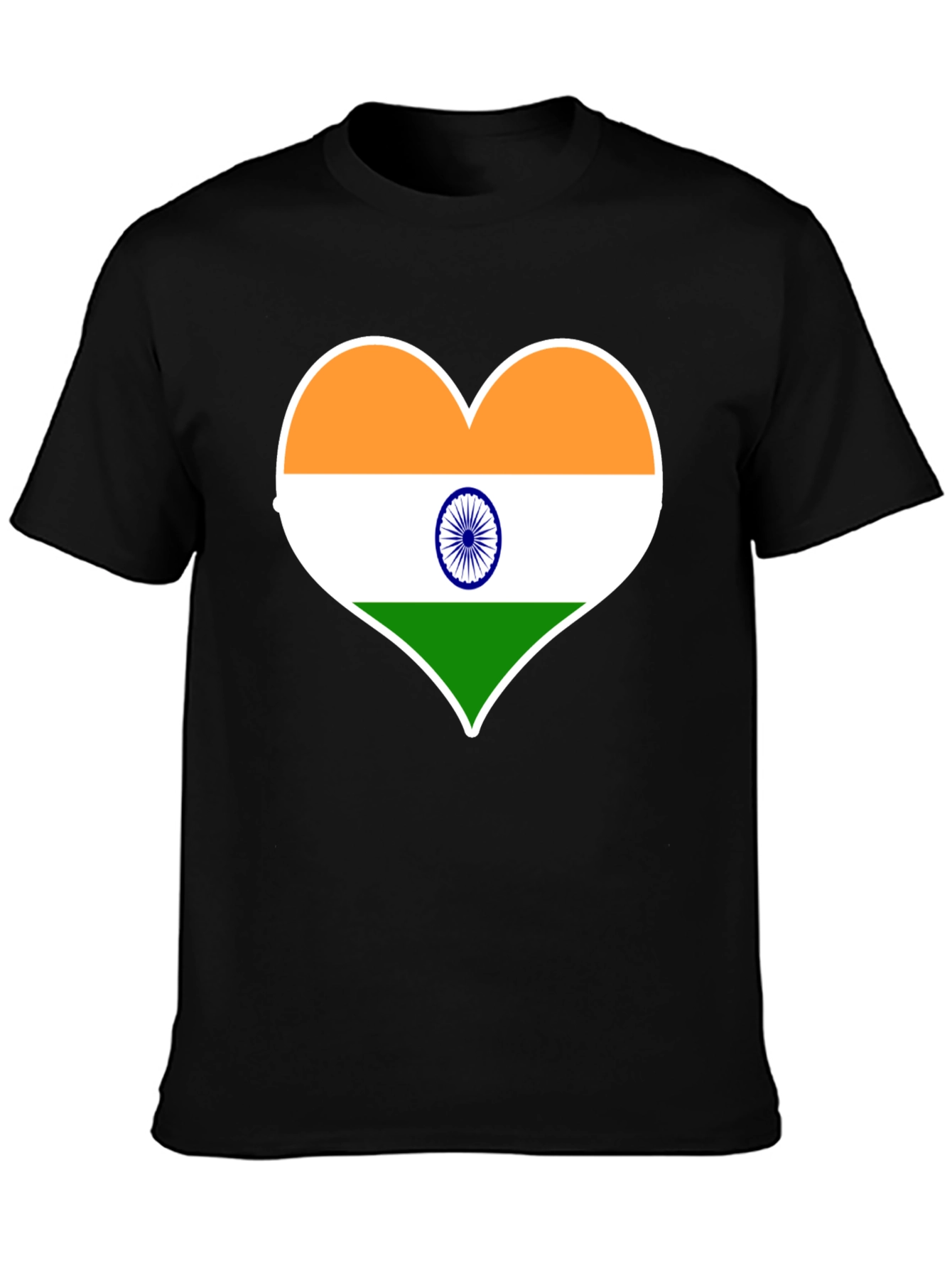 India Flag Heart T-Shirt - Show Your Patriotism!