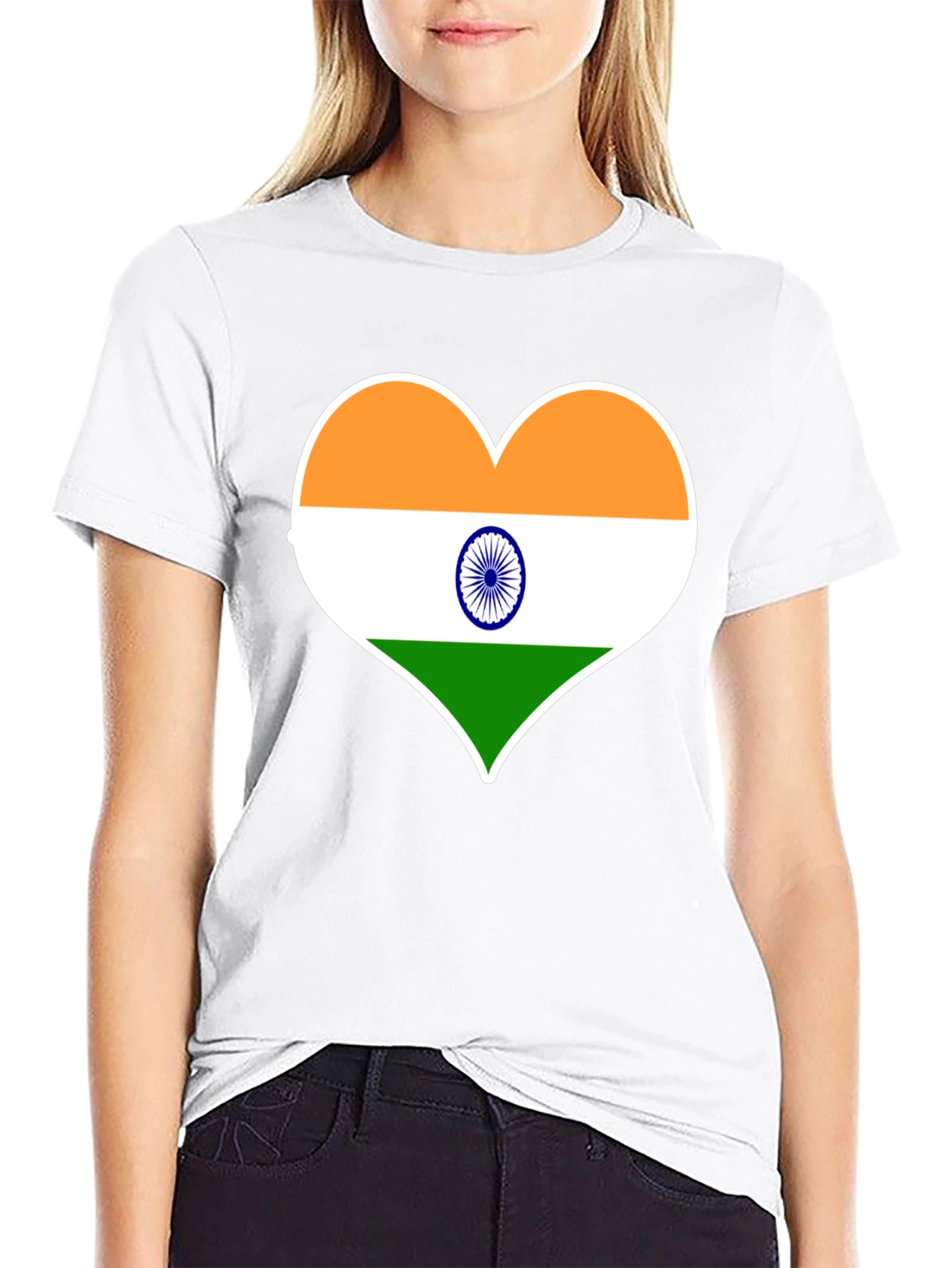 India Flag Heart T-Shirt - Show Your Patriotism!