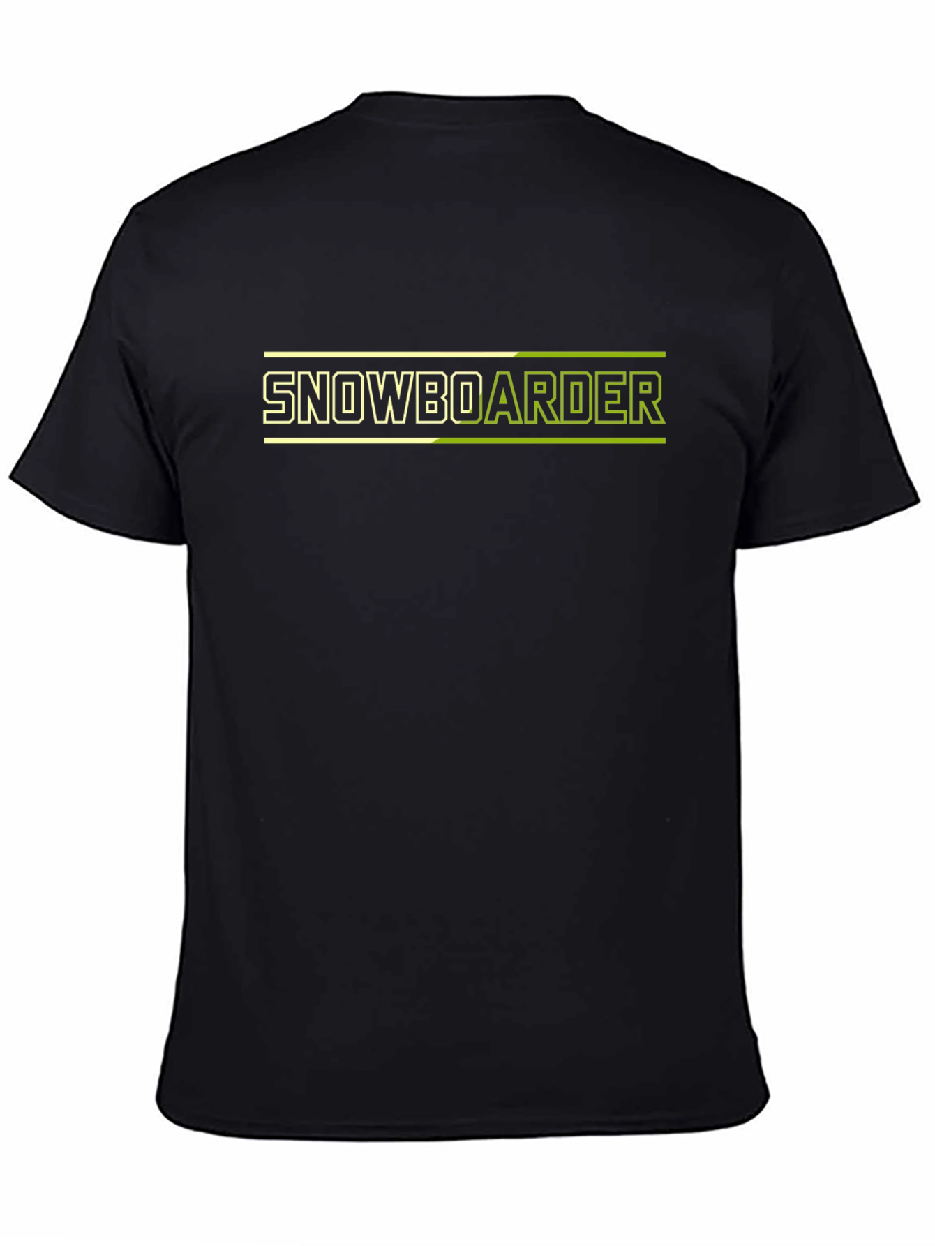 Snowboarder Graphic Tee - Black Cotton Blend T-Shirt