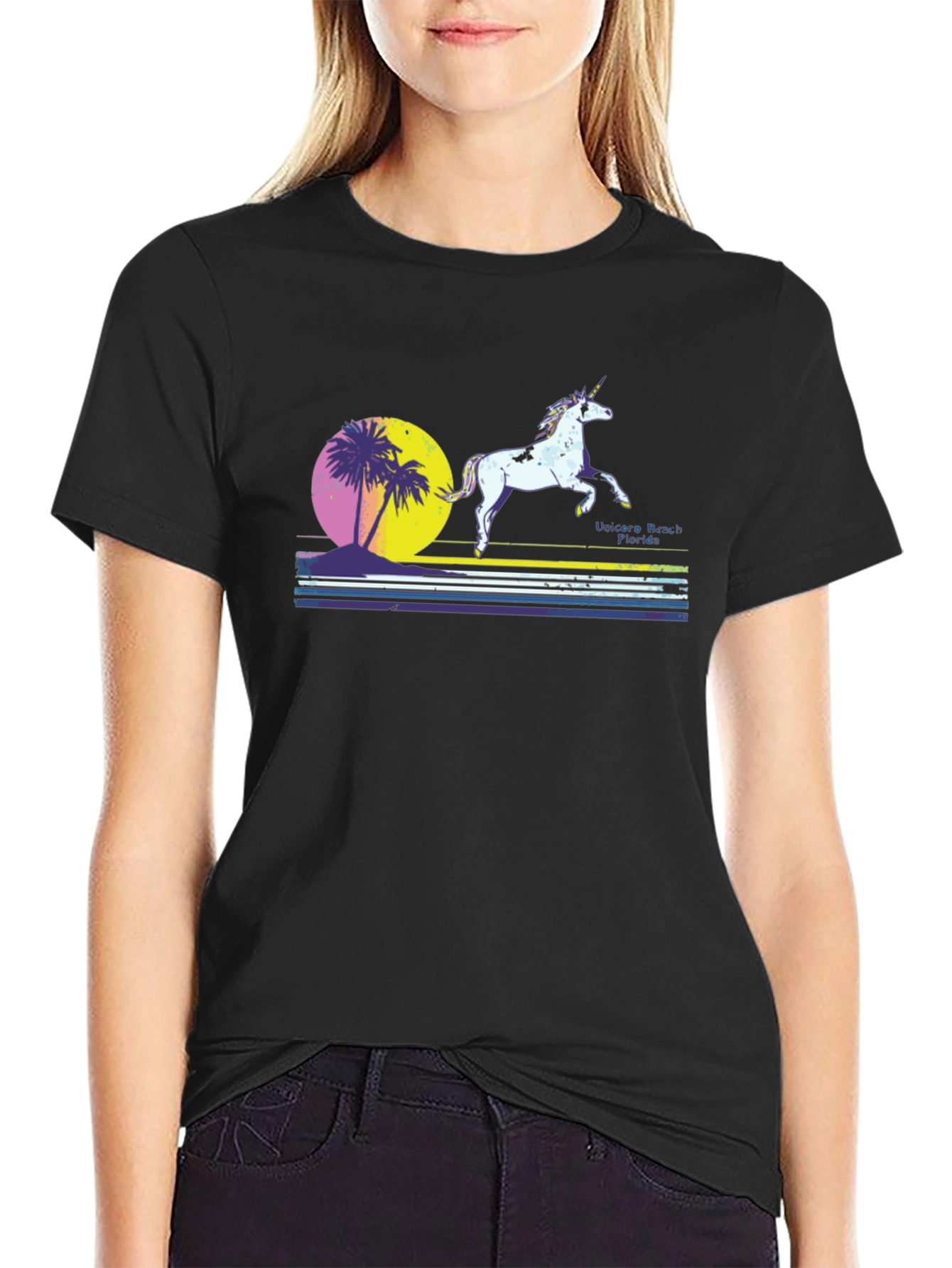 Unicorn Beach Retro T-Shirt
