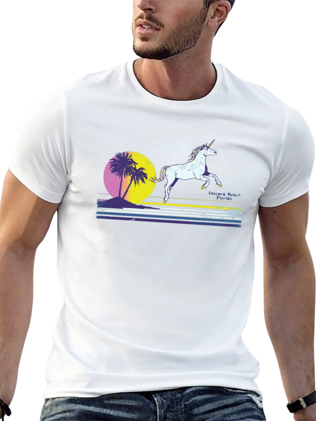 Unicorn Beach Retro T-Shirt