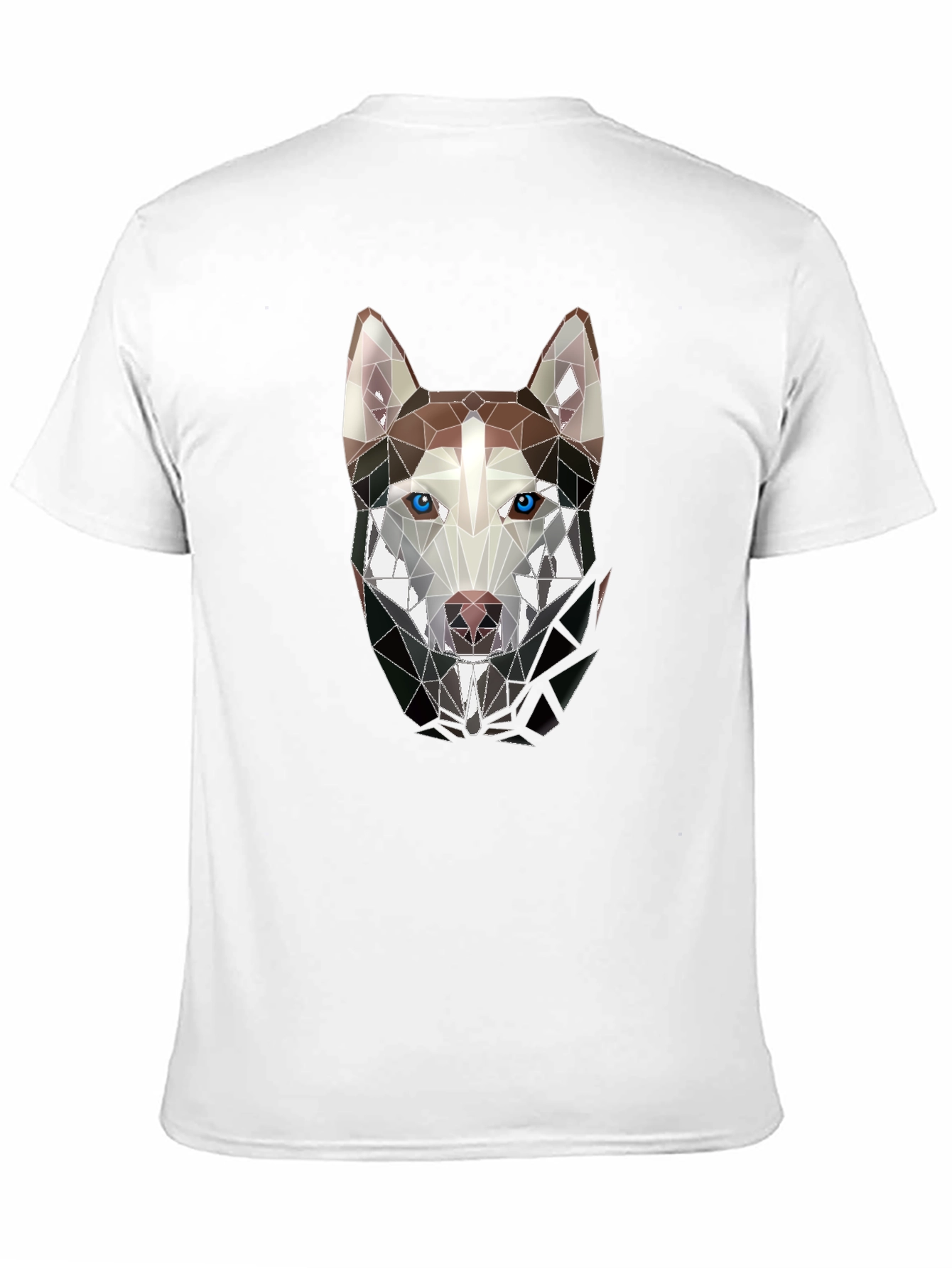 Geometric Husky Graphic Tee - Stylish Mens Black T-Shirt