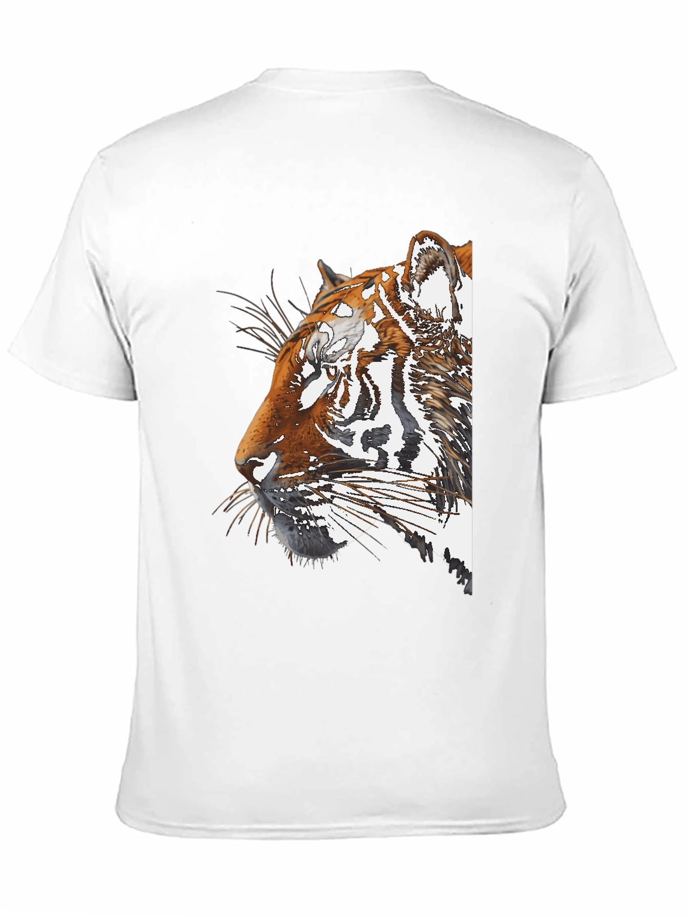 Tiger Portrait Graphic Black T-Shirt