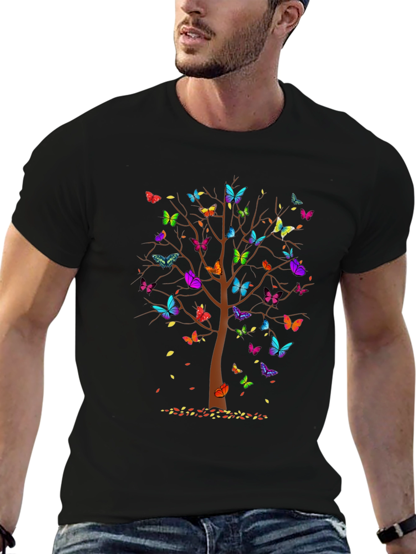 Butterfly Tree Graphic T-Shirt