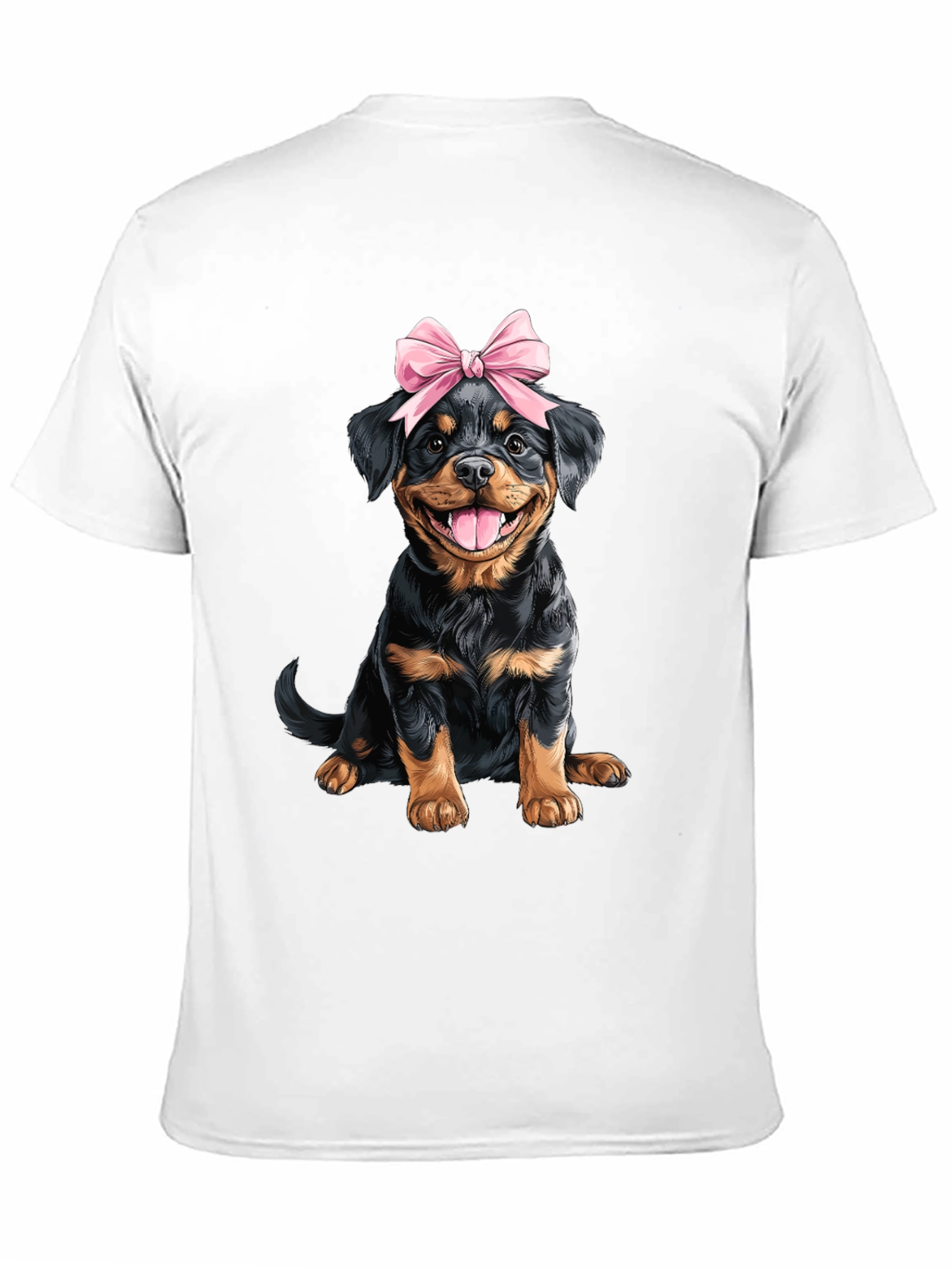 Rottweiler Puppy Bow T-Shirt - Cute Dog Tee