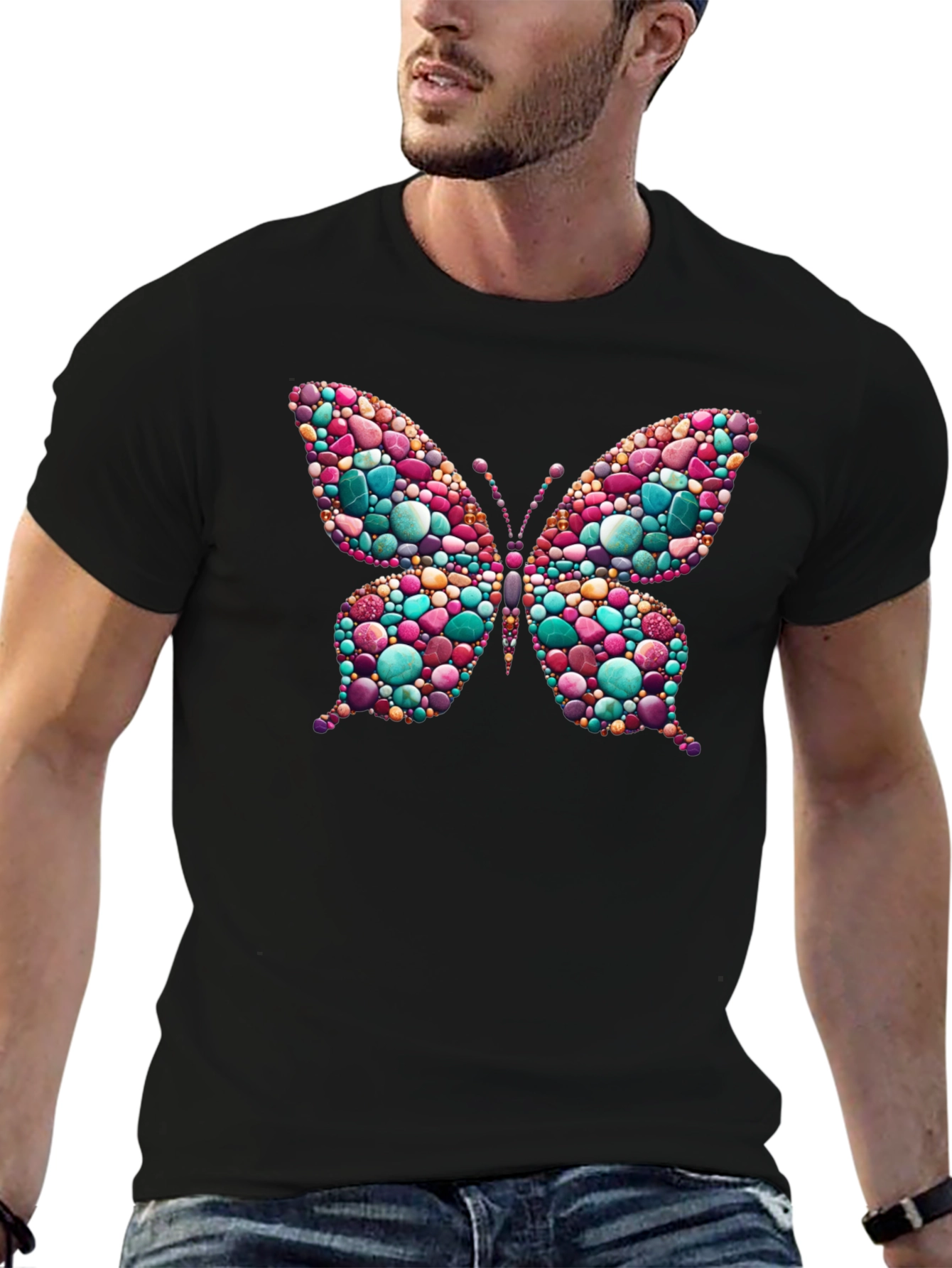 Butterfly Gemstone Graphic T-Shirt