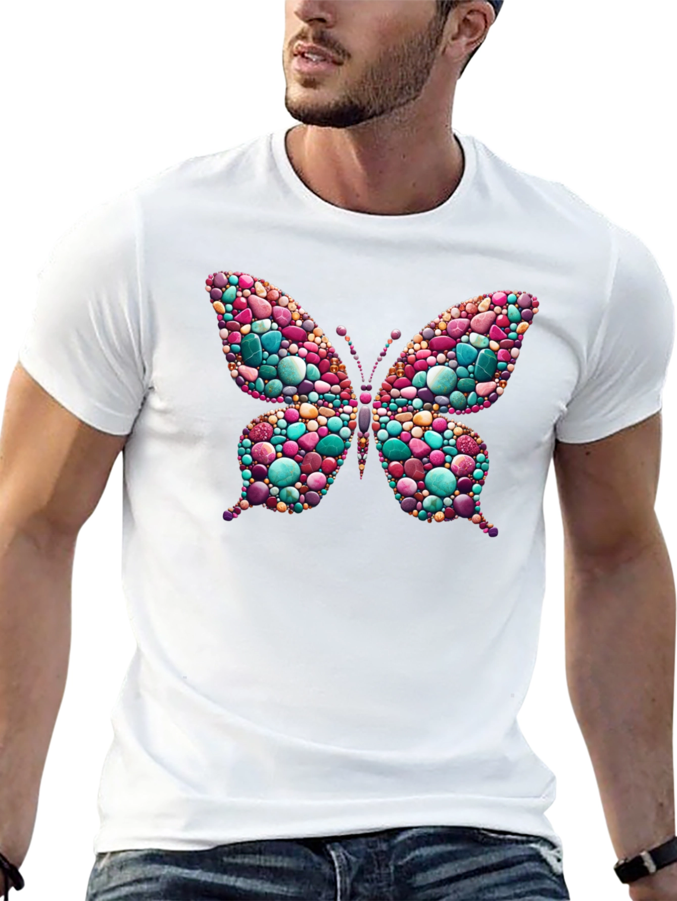 Butterfly Gemstone Graphic T-Shirt
