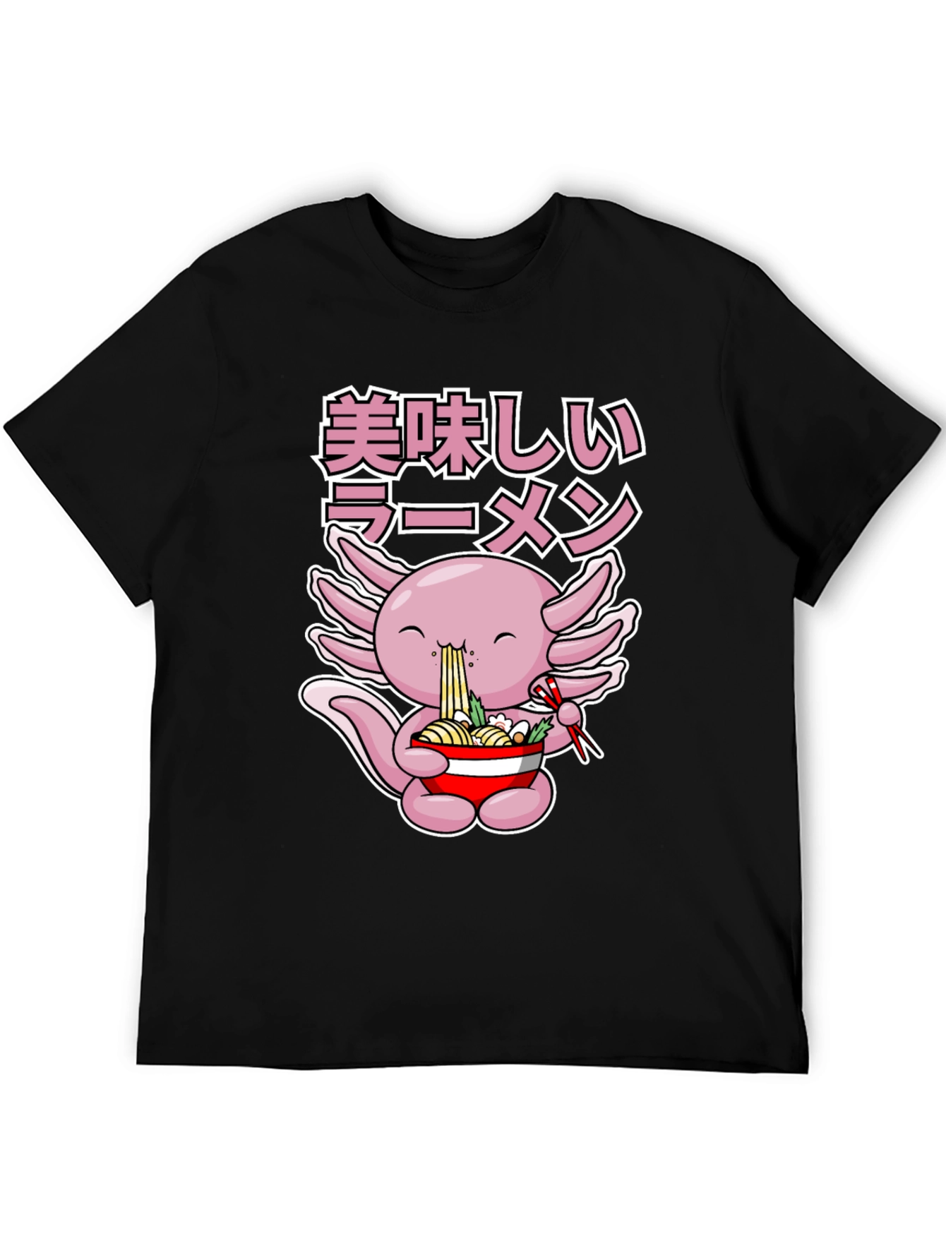 Axolotl Ramen T-Shirt - Cute Anime Foodie Tee