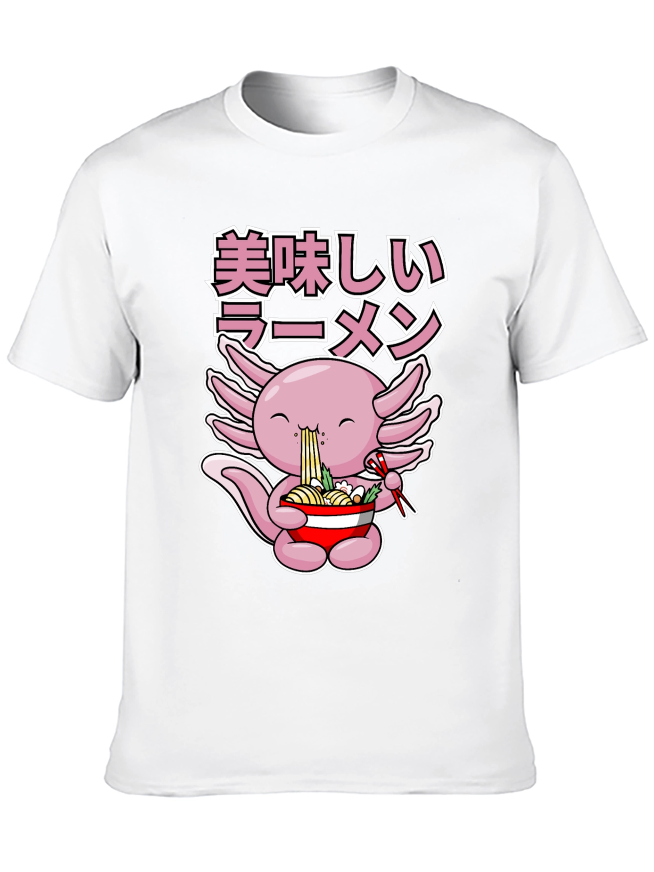 Axolotl Ramen T-Shirt - Cute Anime Foodie Tee