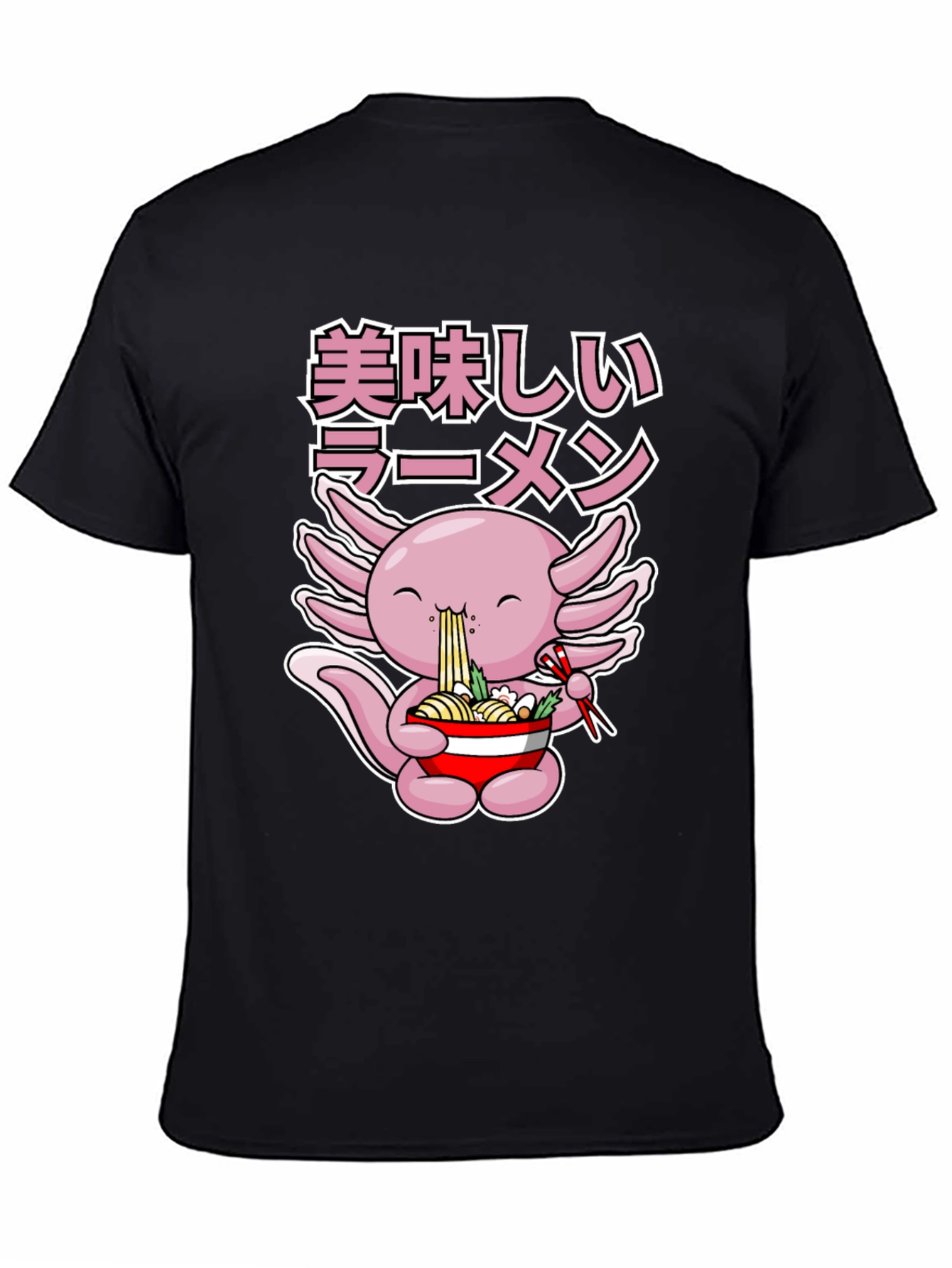 Axolotl Ramen T-Shirt - Cute Anime Foodie Tee