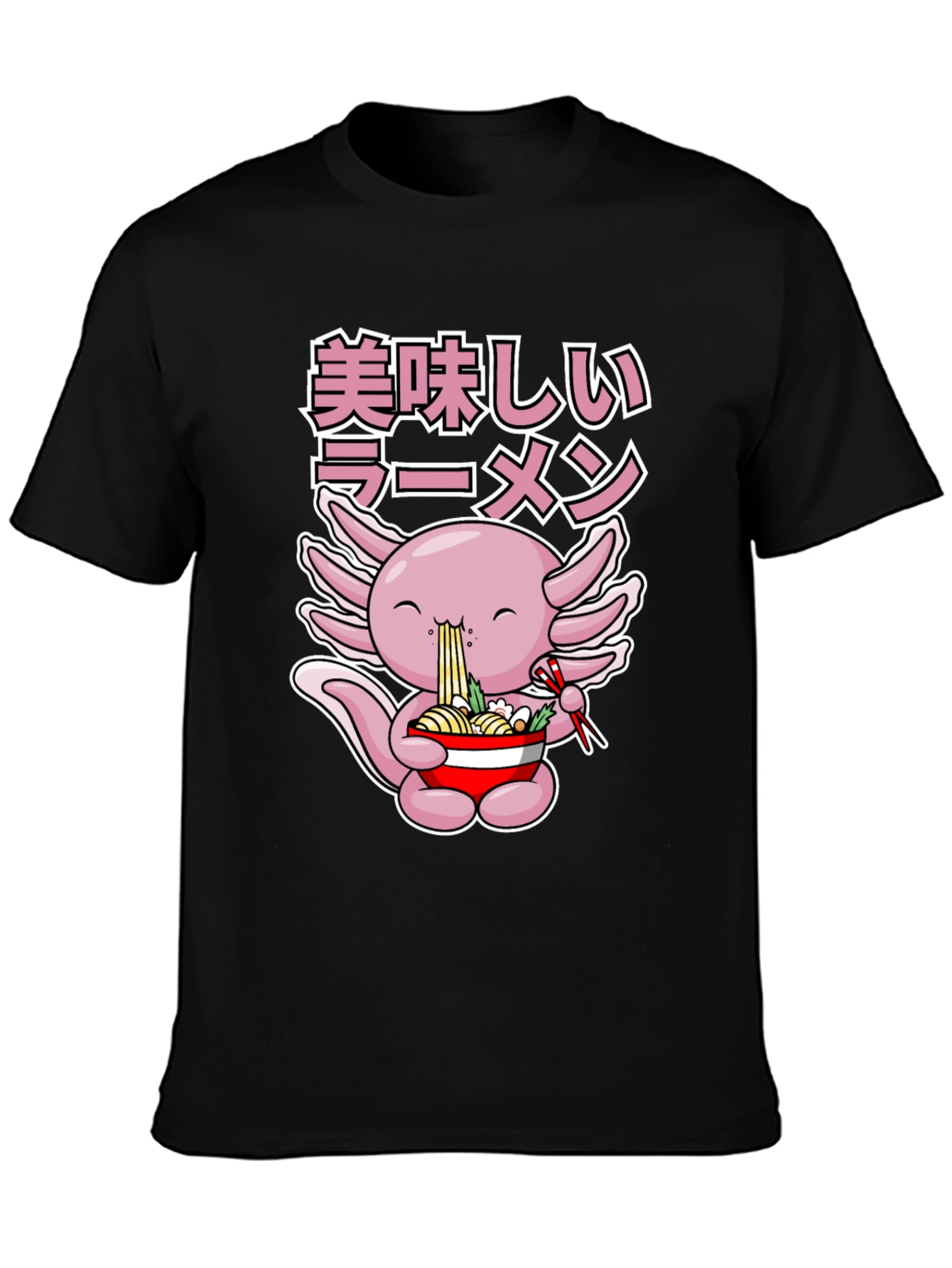 Axolotl Ramen T-Shirt - Cute Anime Foodie Tee