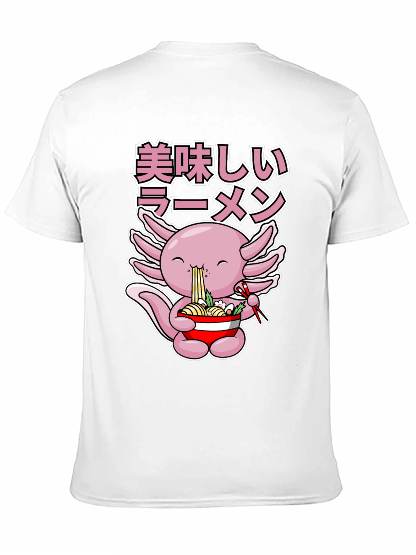 Axolotl Ramen T-Shirt - Cute Anime Foodie Tee
