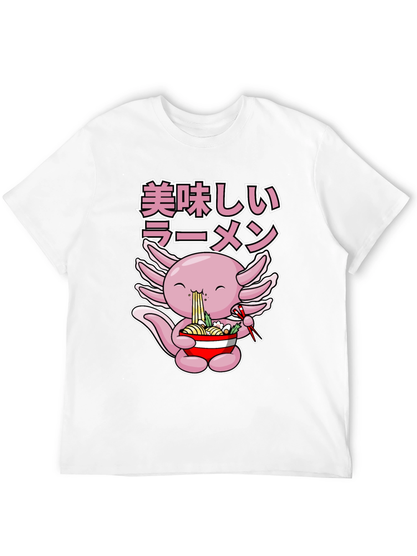 Axolotl Ramen T-Shirt - Cute Anime Foodie Tee