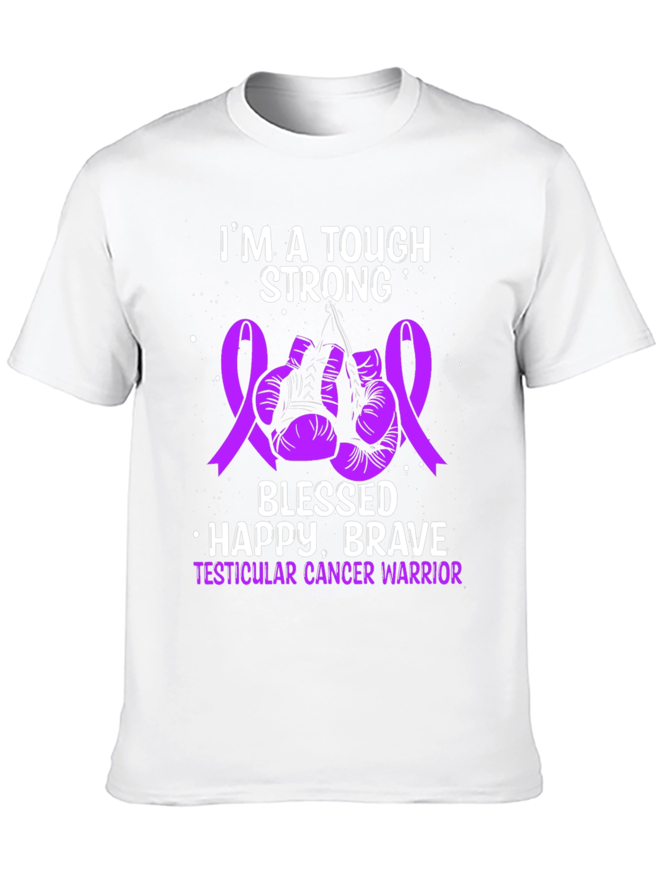 Tough Strong Testicular Cancer Warrior T-Shirt