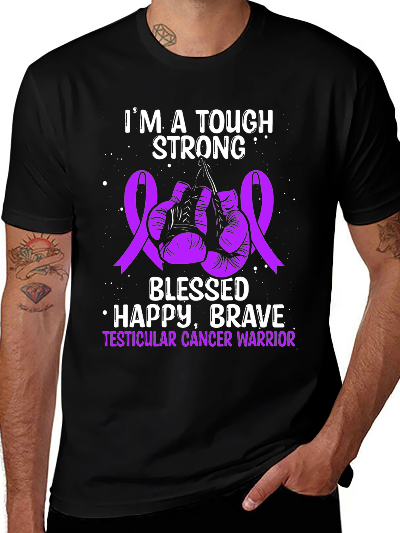 Tough Strong Testicular Cancer Warrior T-Shirt