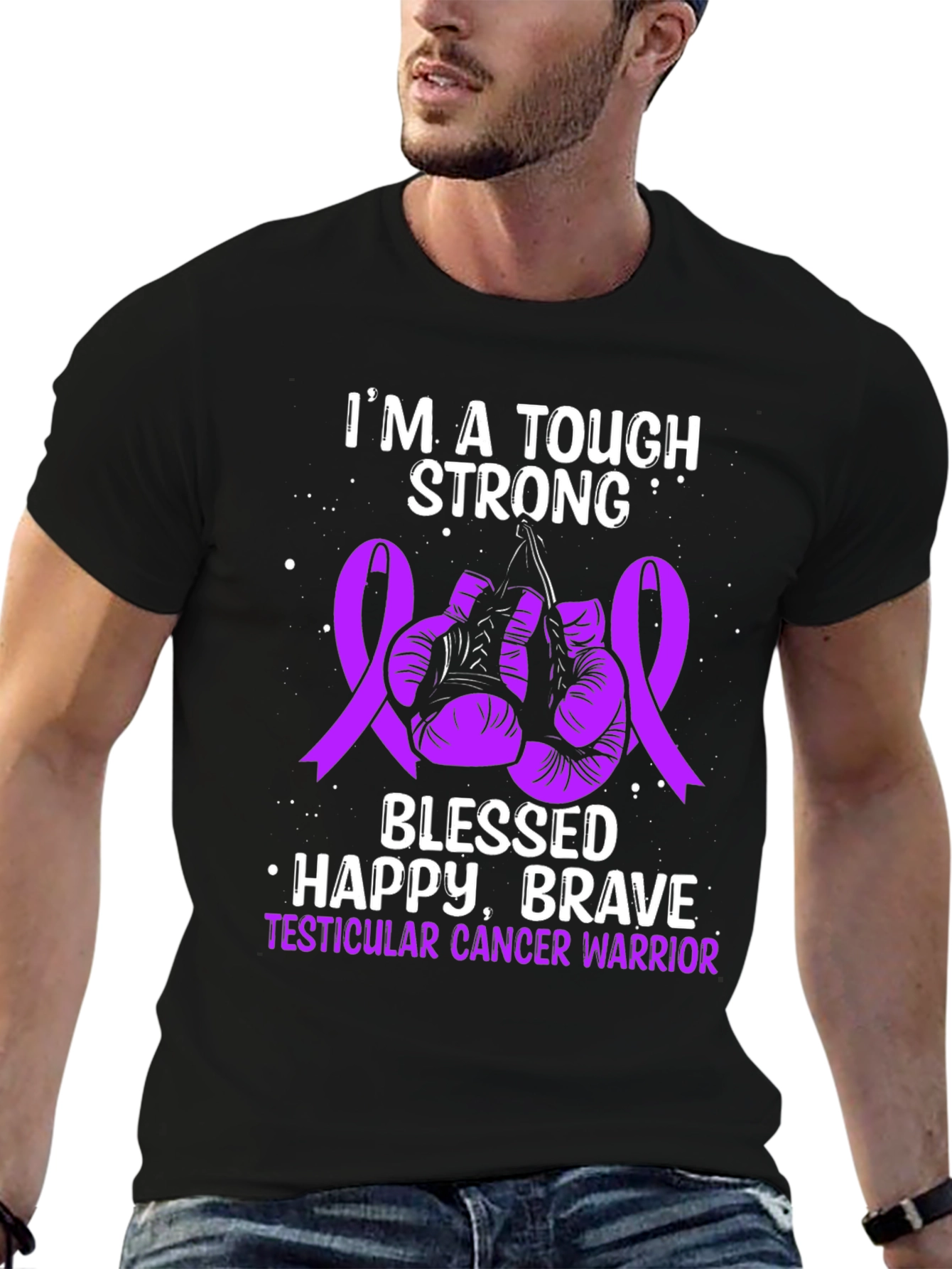 Tough Strong Testicular Cancer Warrior T-Shirt