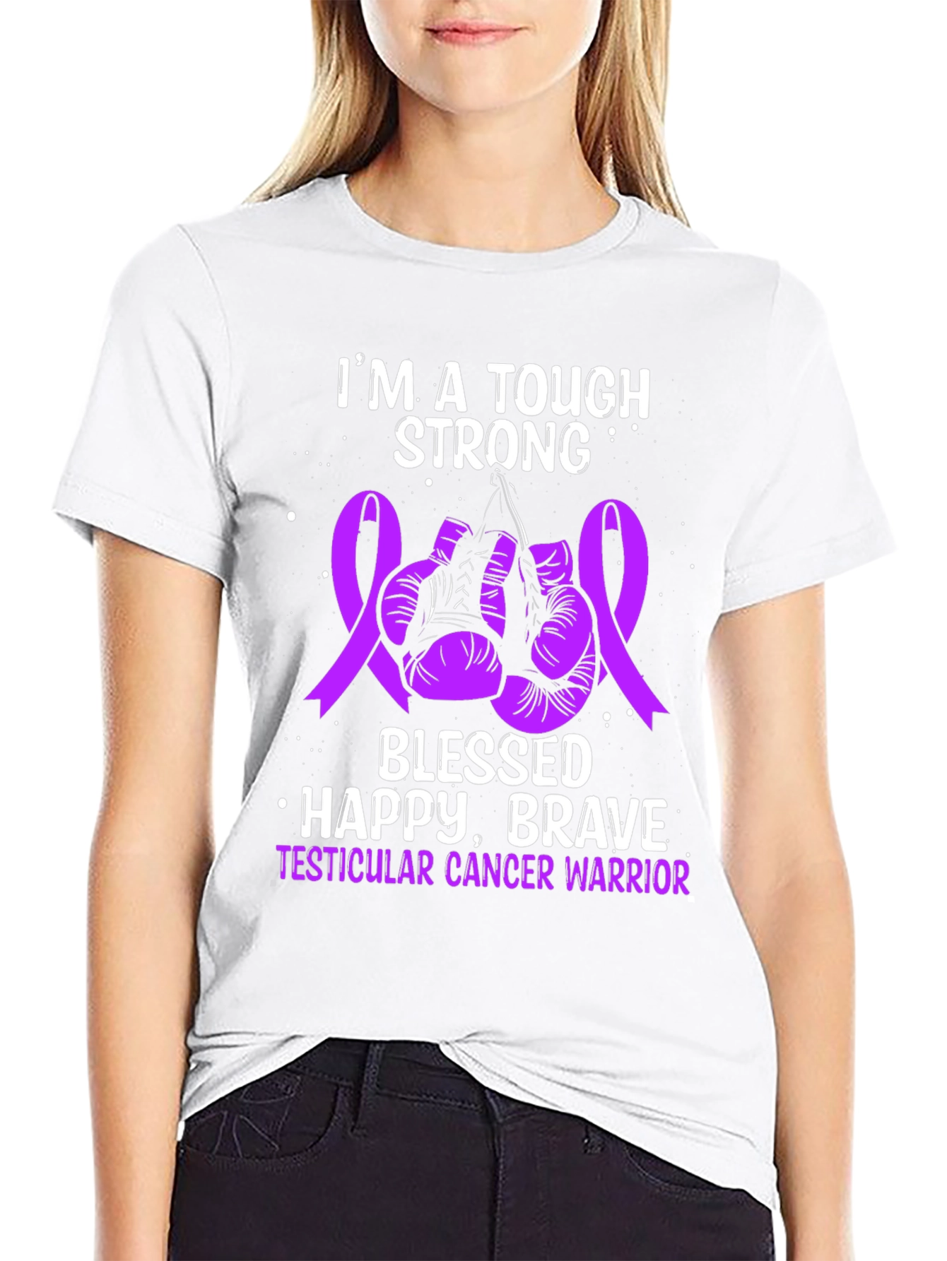 Tough Strong Testicular Cancer Warrior T-Shirt