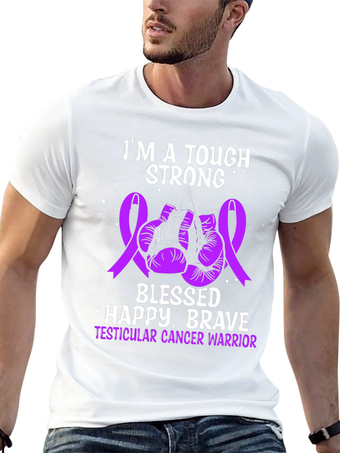 Tough Strong Testicular Cancer Warrior T-Shirt