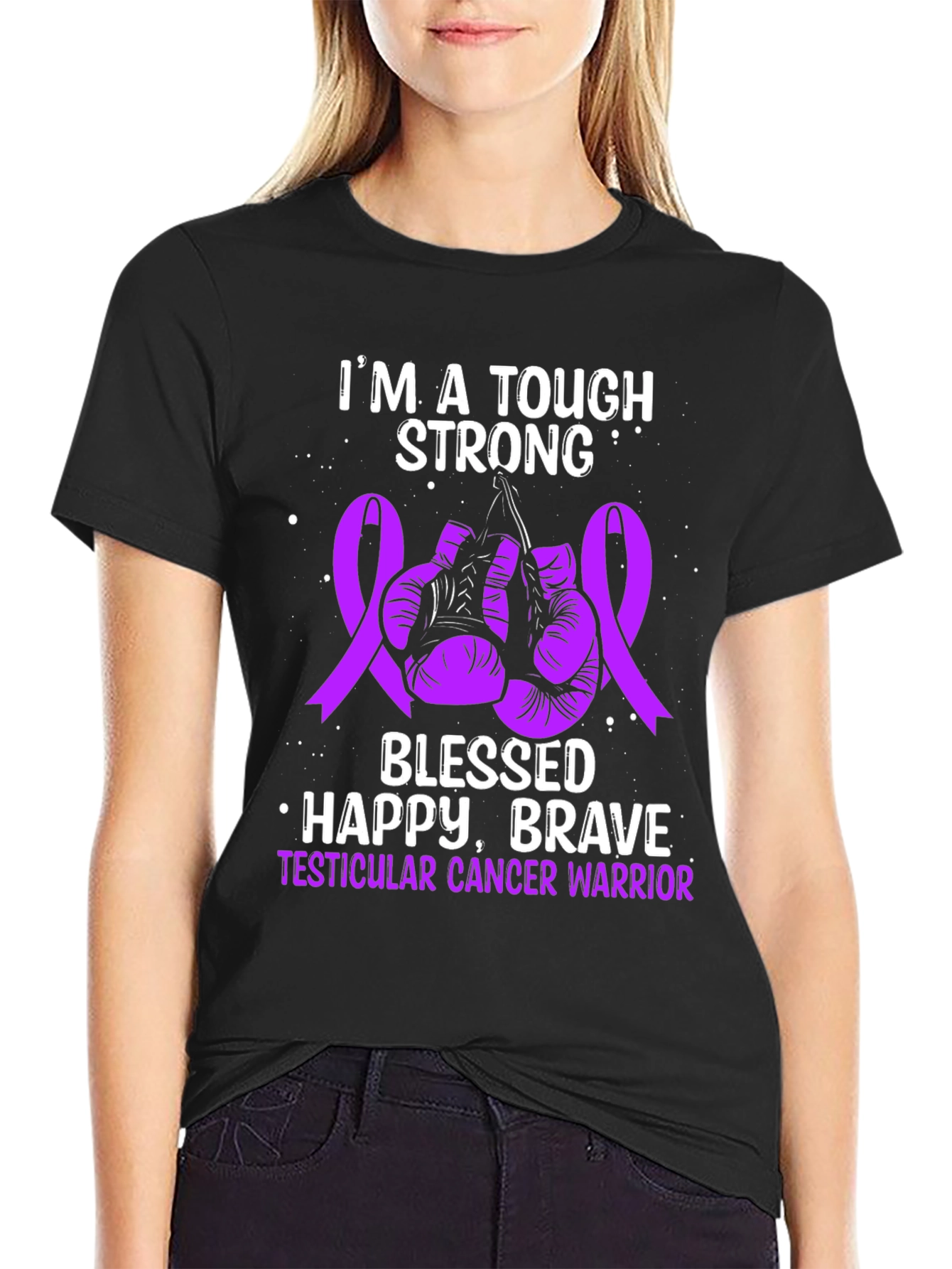 Tough Strong Testicular Cancer Warrior T-Shirt