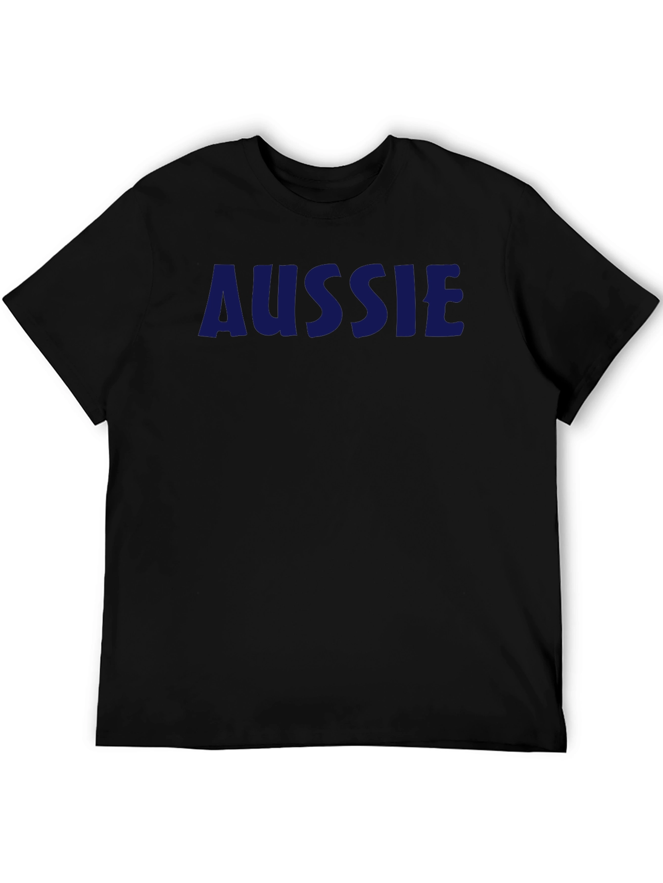 Aussie T-Shirt - Navy Blue Text