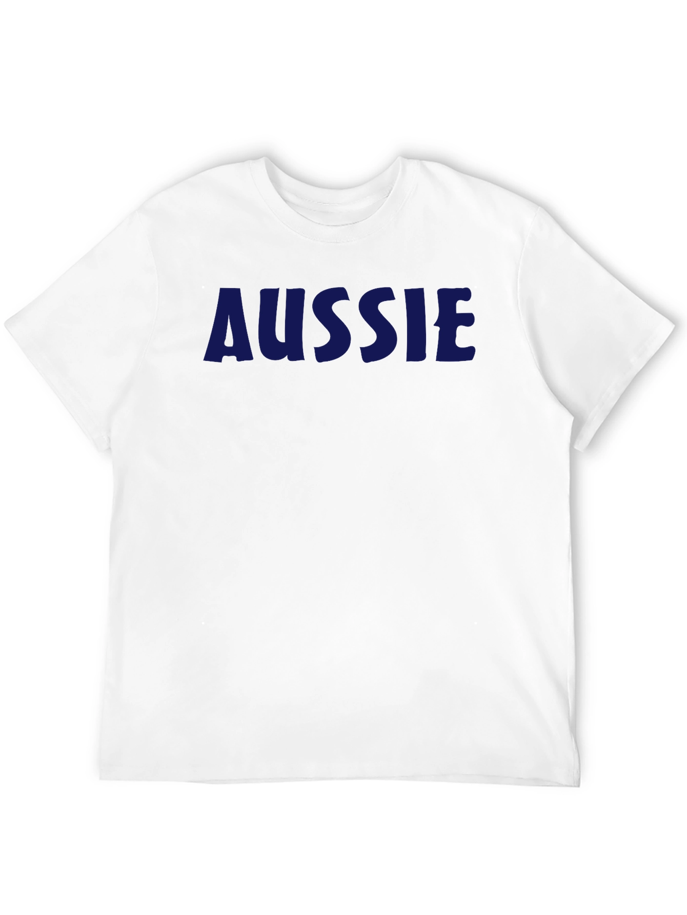 Aussie T-Shirt - Navy Blue Text