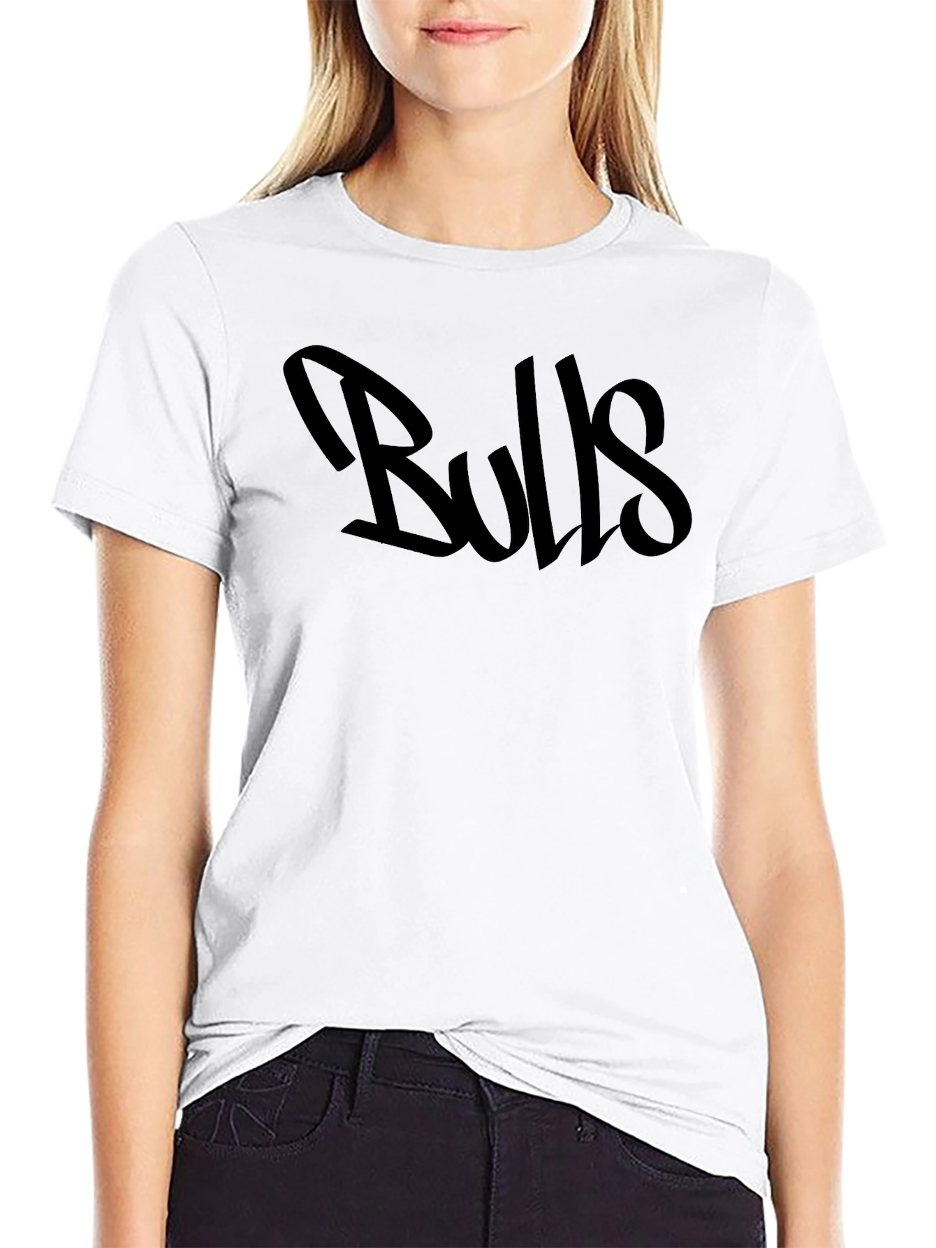 Black Bulls Graphic Crew Neck T-Shirt