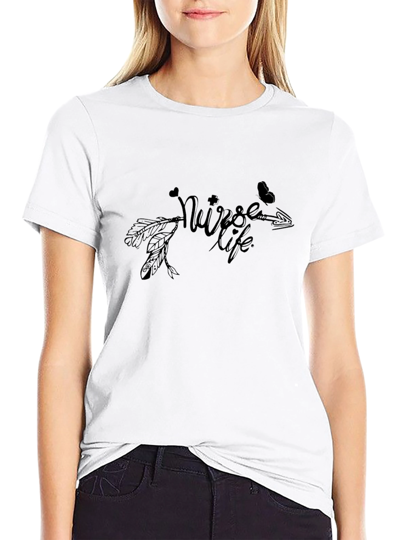 Nurse Life T-Shirt - Heart and Arrow Design