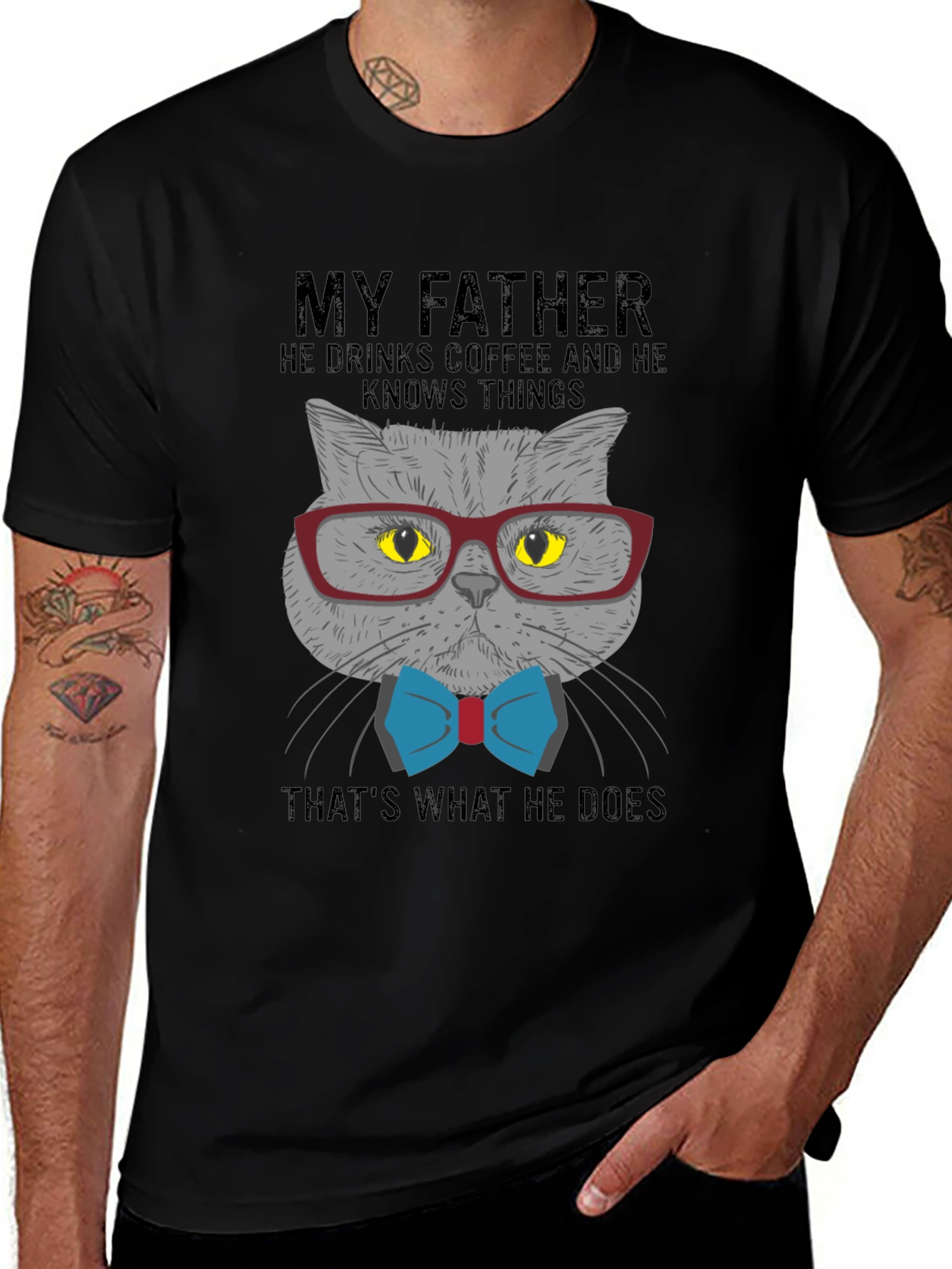 Cat Lover T-Shirt: My Father Drinks Coffee