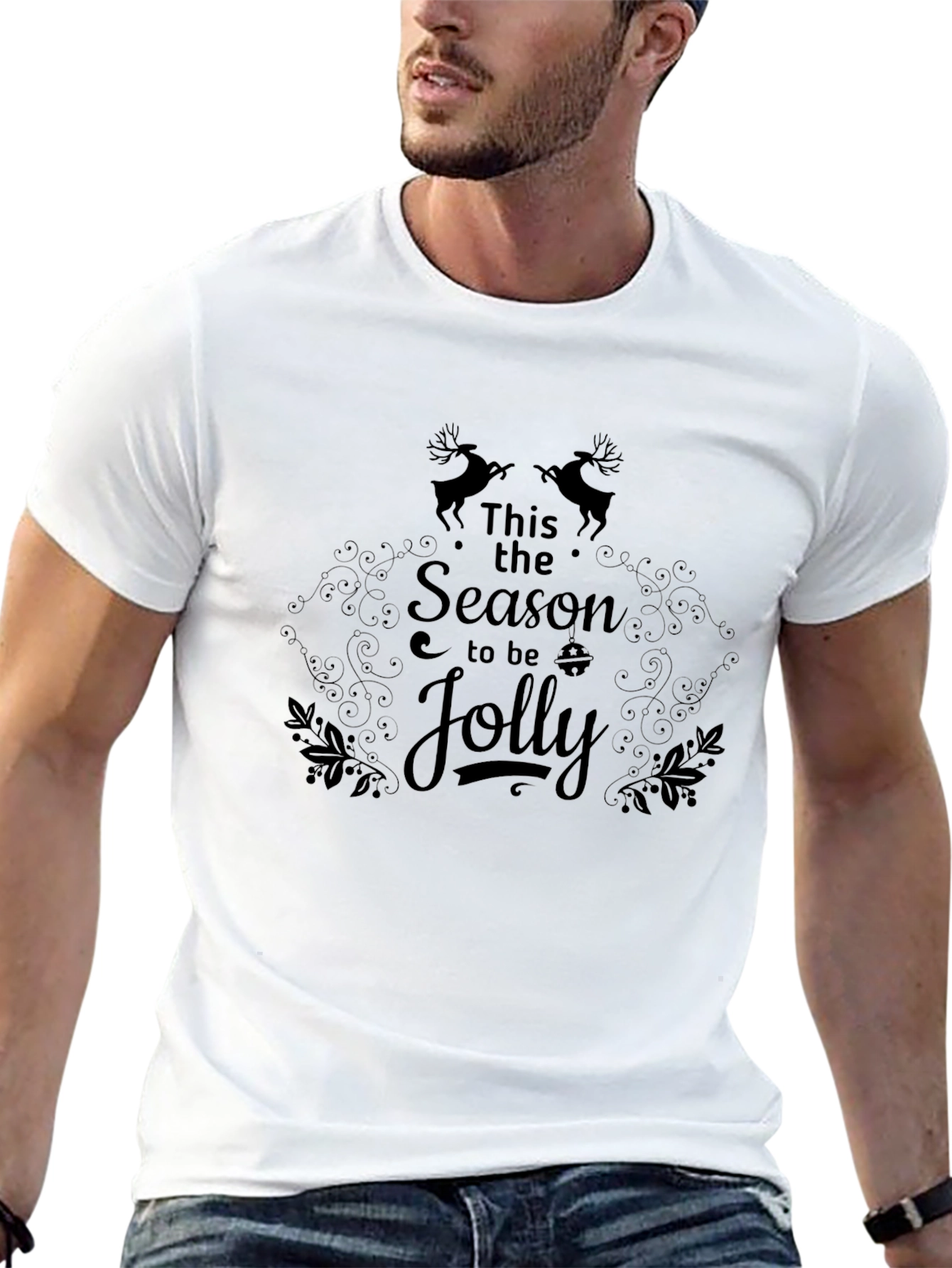 This the Season to be Jolly Black Graphic Tee