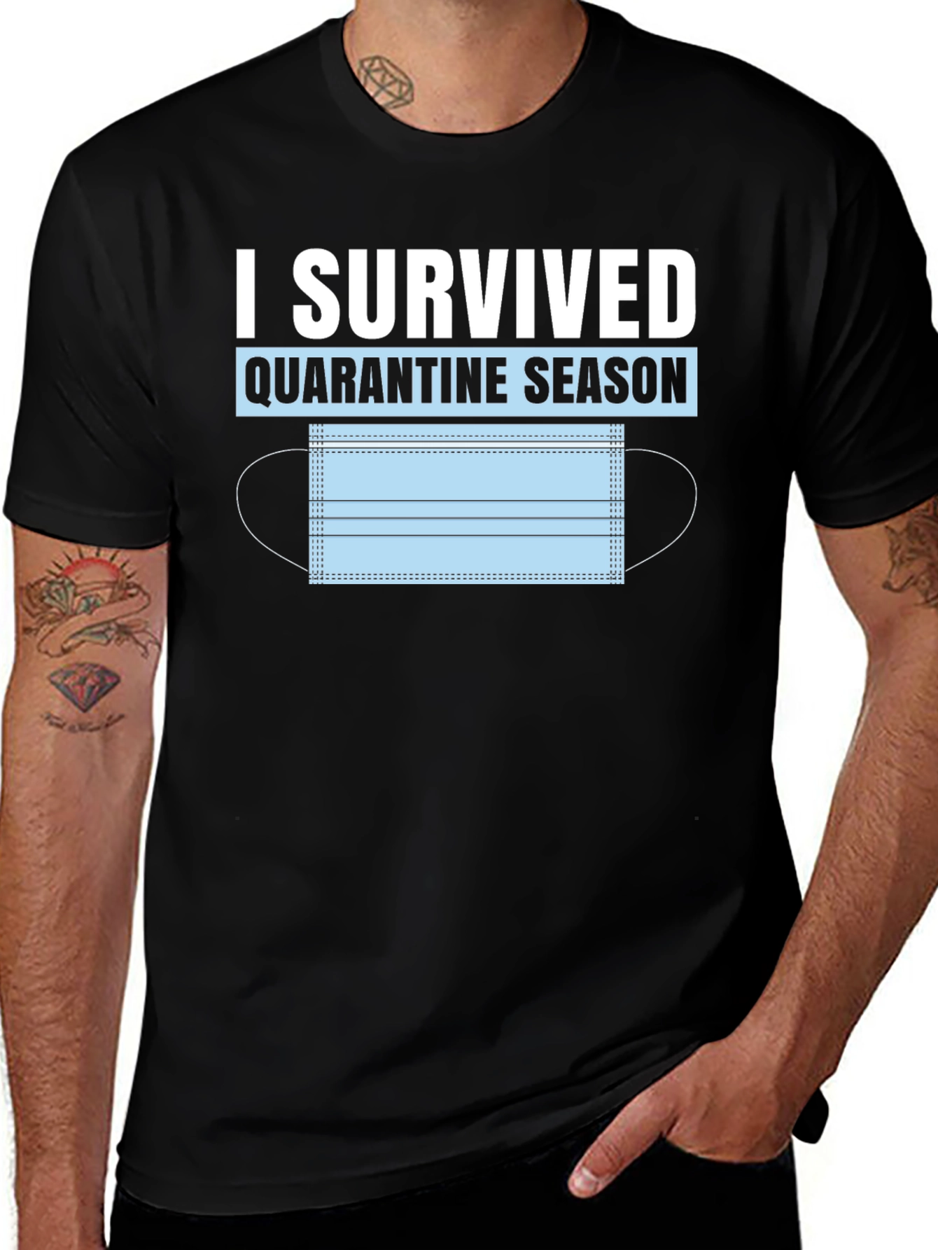 I Survived Quarantine Season Black T-Shirt